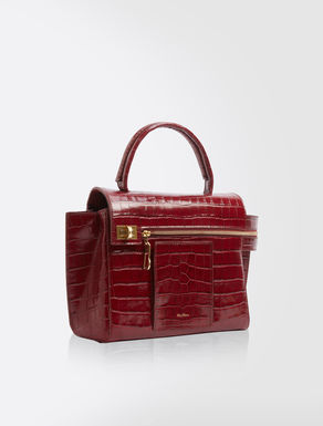 Elegant Women S Bags New Max Mara 2018 Collection Crocodile Print Leather Top Handle Bag