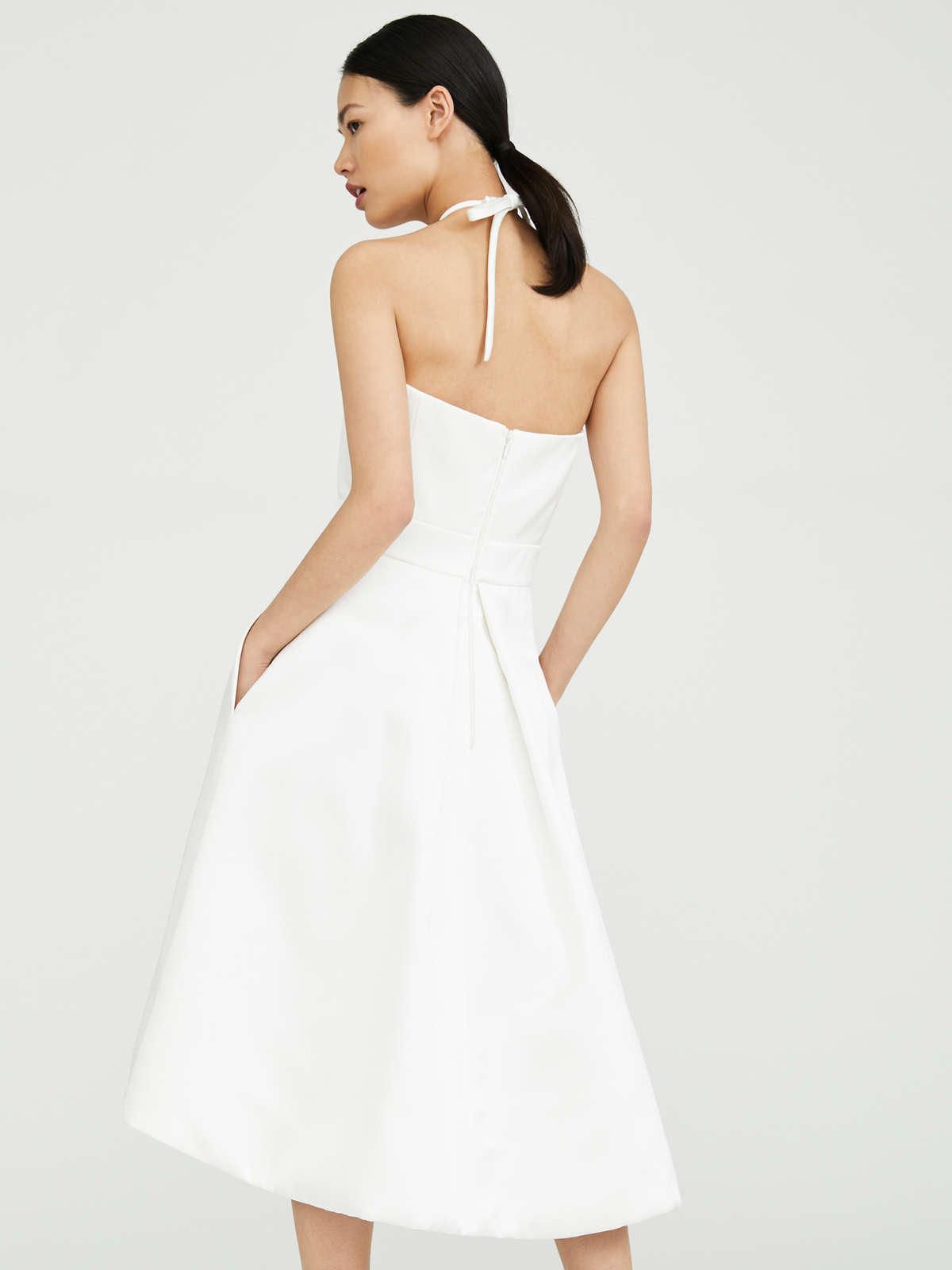 Dress in duchesse - white - Max Mara - 4