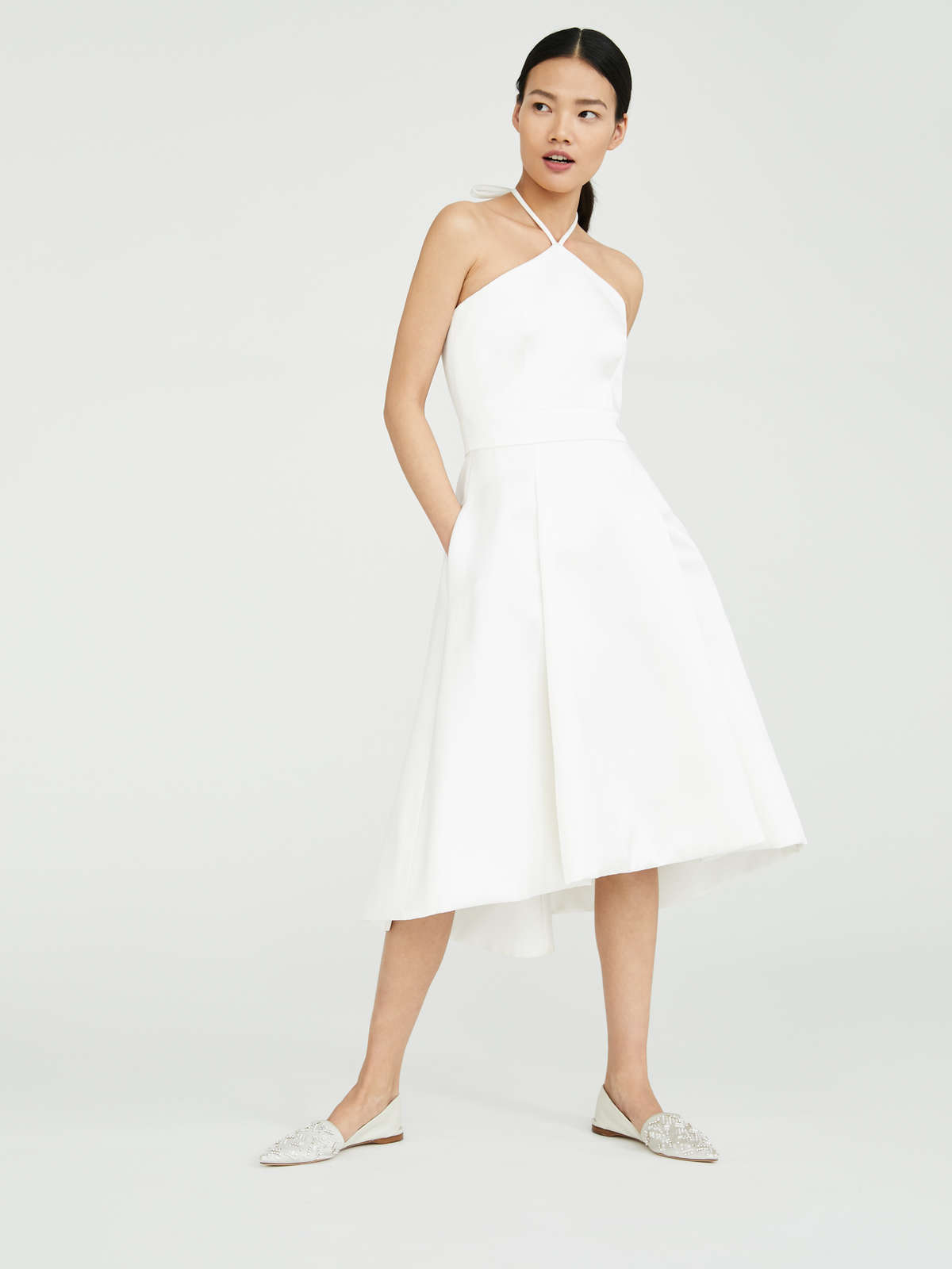 Dress in duchesse - white - Max Mara