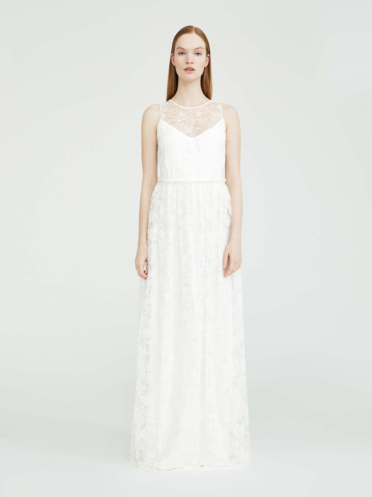 Embroidered tulle dress - white - Max Mara - 2