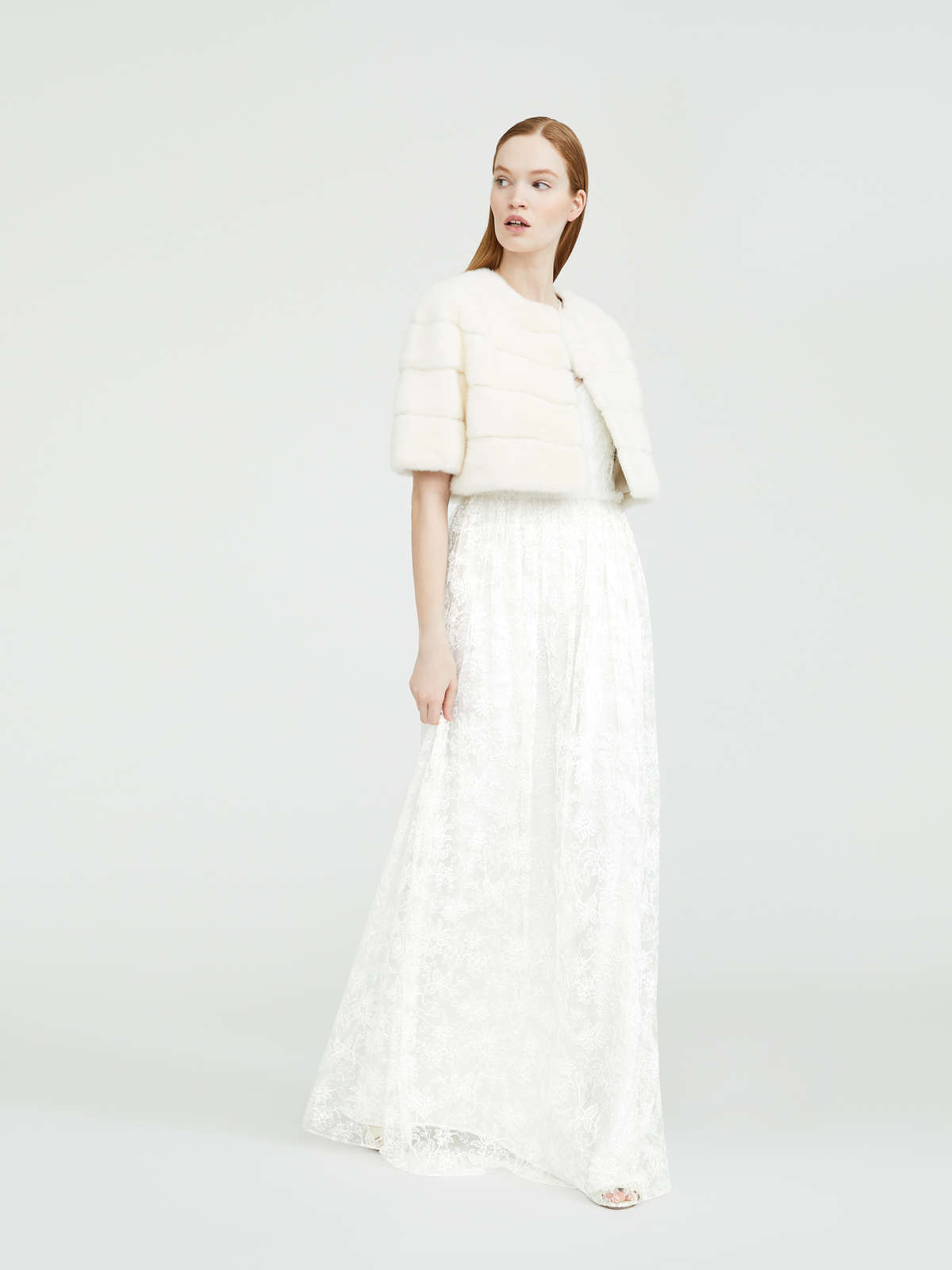 Embroidered tulle dress - white - Max Mara