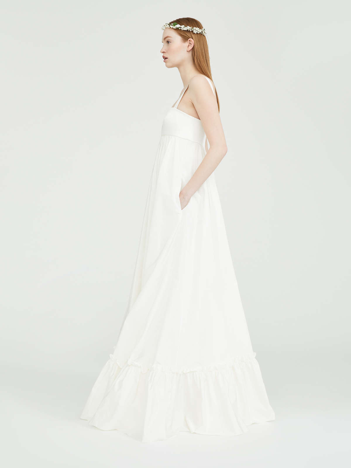 Satin and taffeta dress - ivory - Max Mara - 3