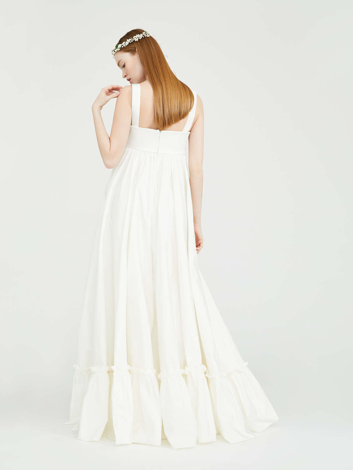 Satin and taffeta dress - ivory - Max Mara - 4