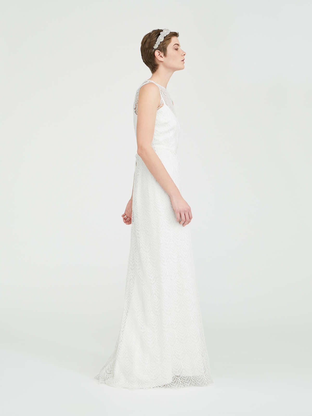 Embellished lace dress - white - Max Mara - 3