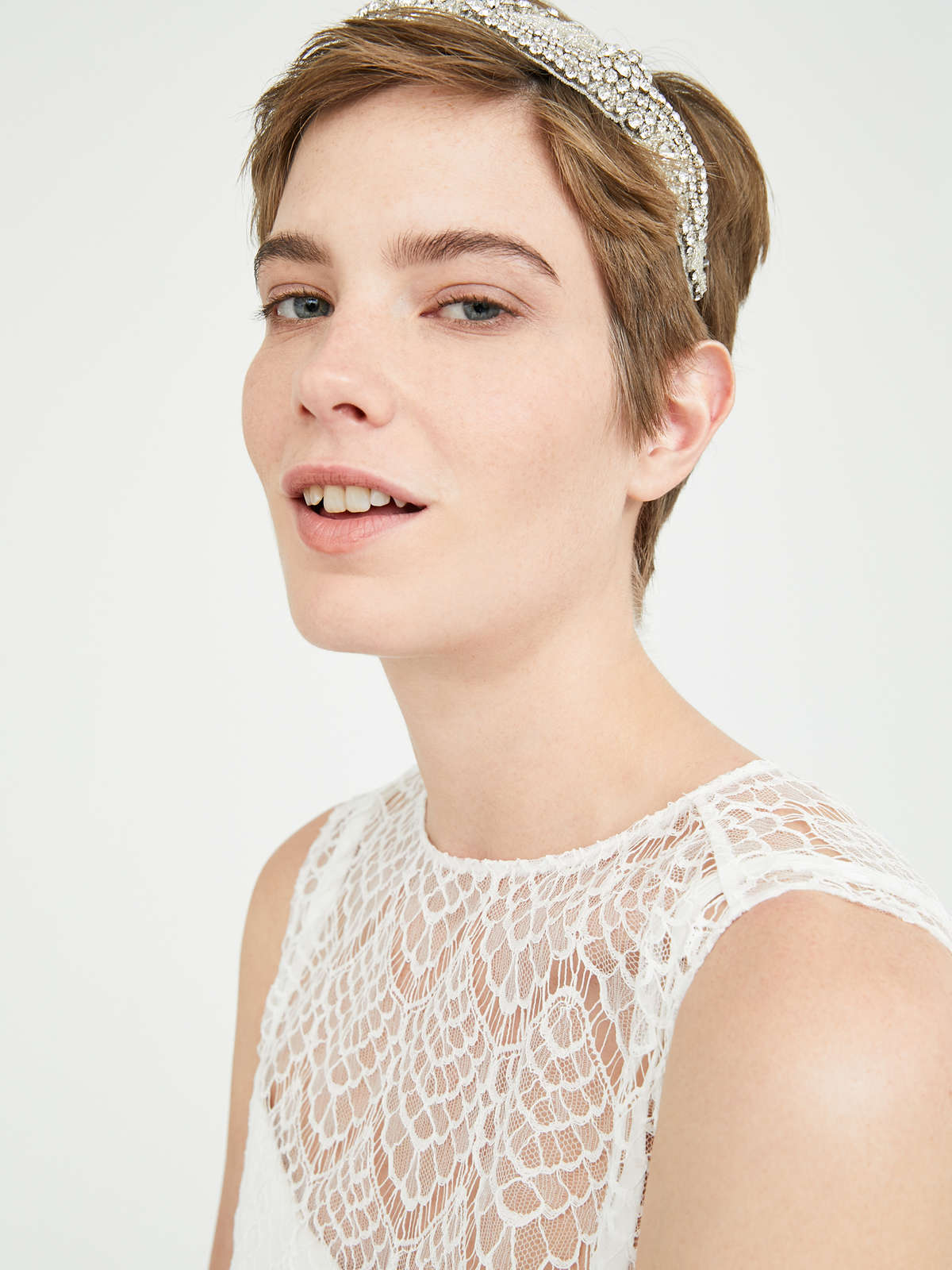 Embellished lace dress - white - Max Mara - 5
