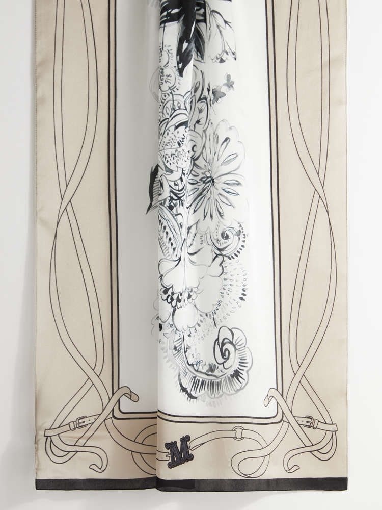 vert rose blanc argente cadeau femme /Écharpe foulard bijou
