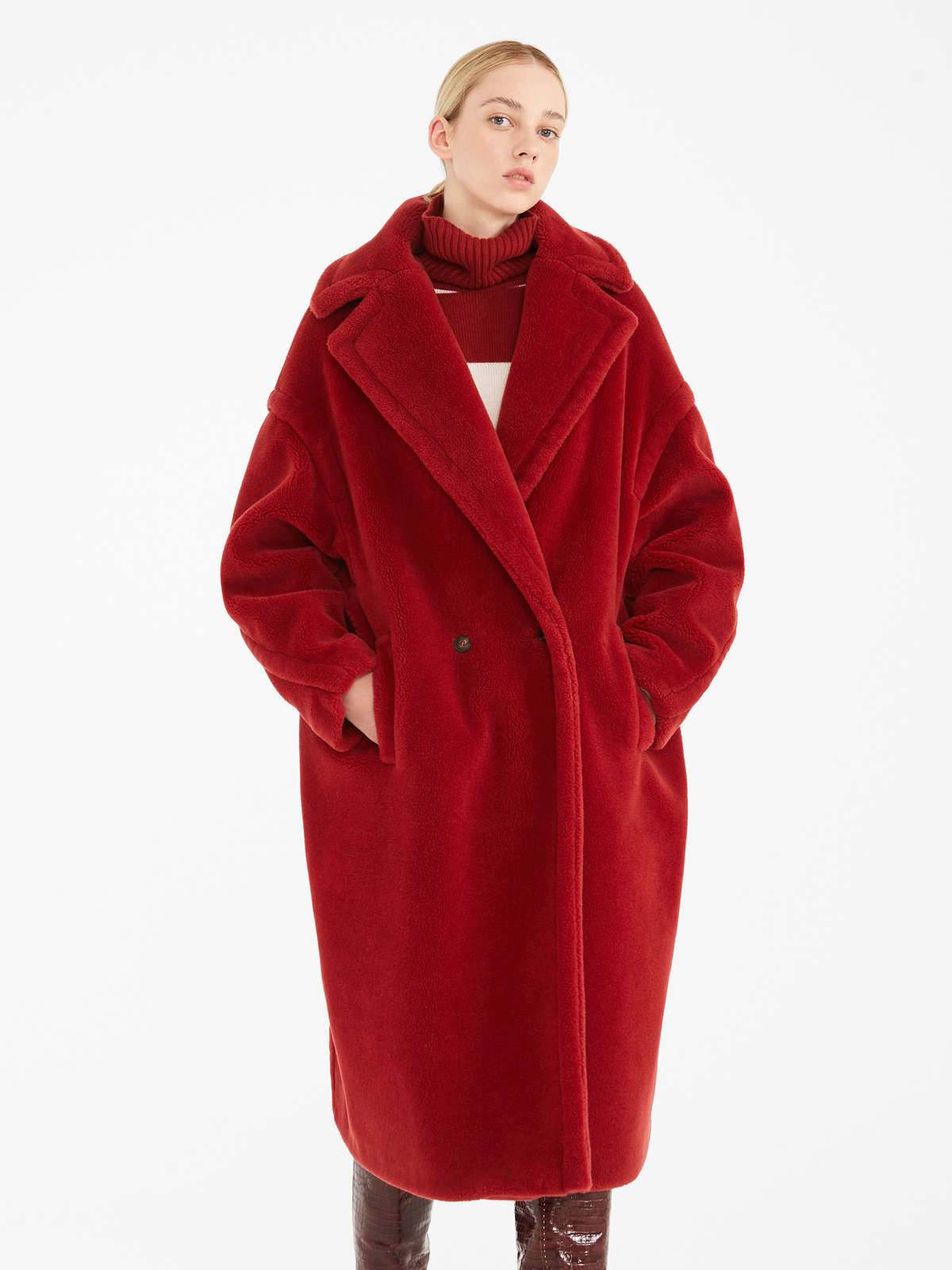 Teddy Bear Icon Coat - RED - Max Mara - 2