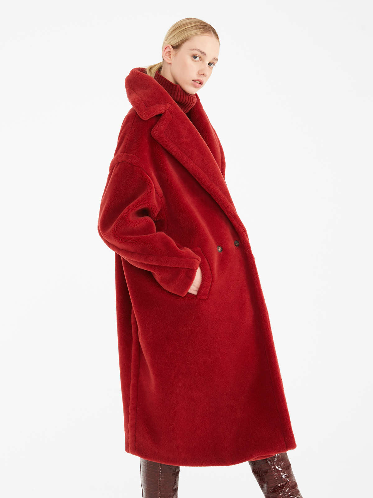 Teddy Bear Icon Coat - RED - Max Mara - 3