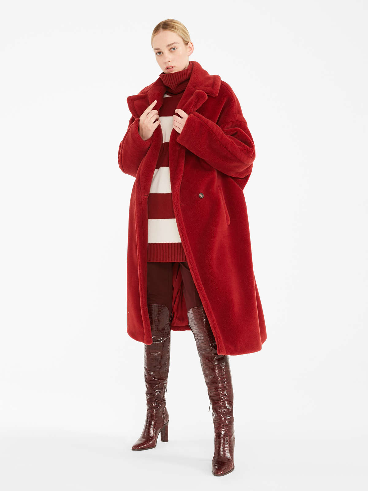 Teddy Bear Icon Coat - RED - Max Mara