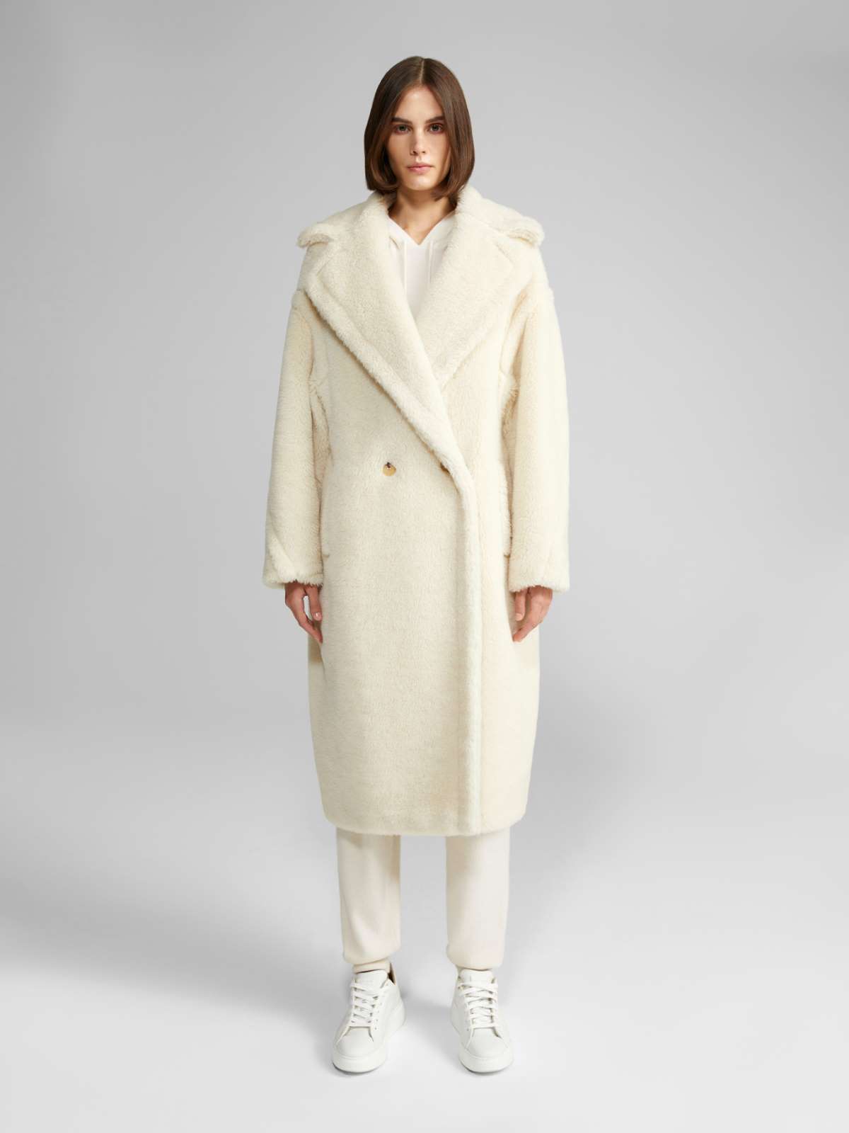Teddy Bear Icon Coat - WHITE - Max Mara - 2