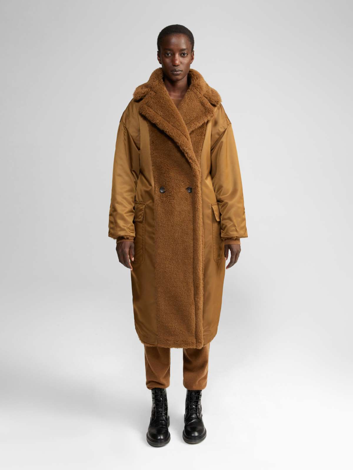 Reversible Teddy Bear Icon Coat - TOBACCO - Max Mara - 2