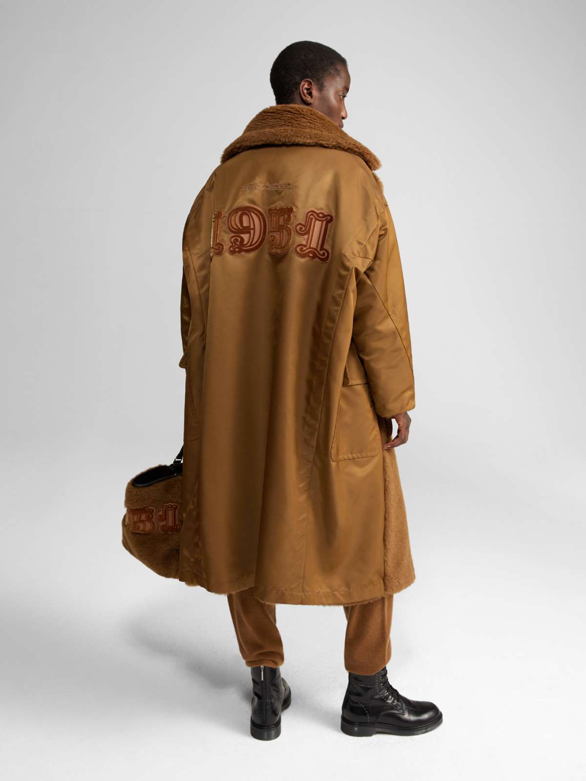 Reversible Teddy Bear Icon Coat - TOBACCO - Max Mara