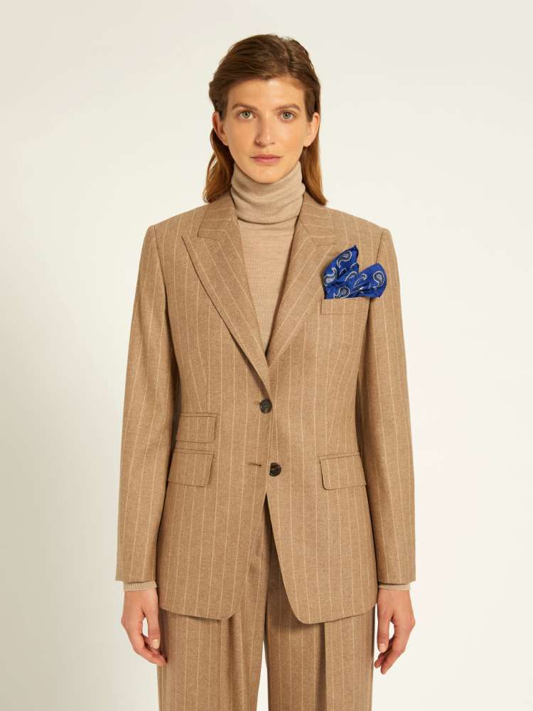 camel wool blazer womens