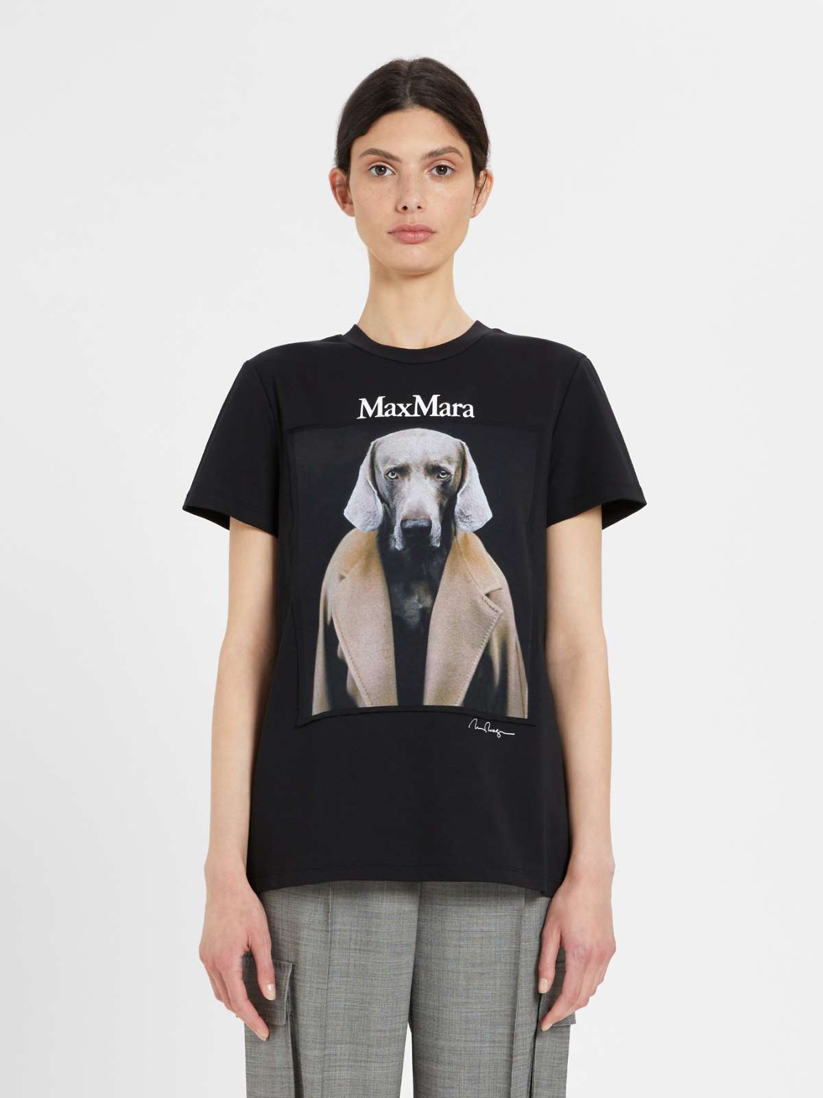 Cotton T-shirt - BLACK - Max Mara - 2