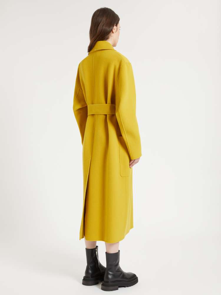 mustard wrap coat