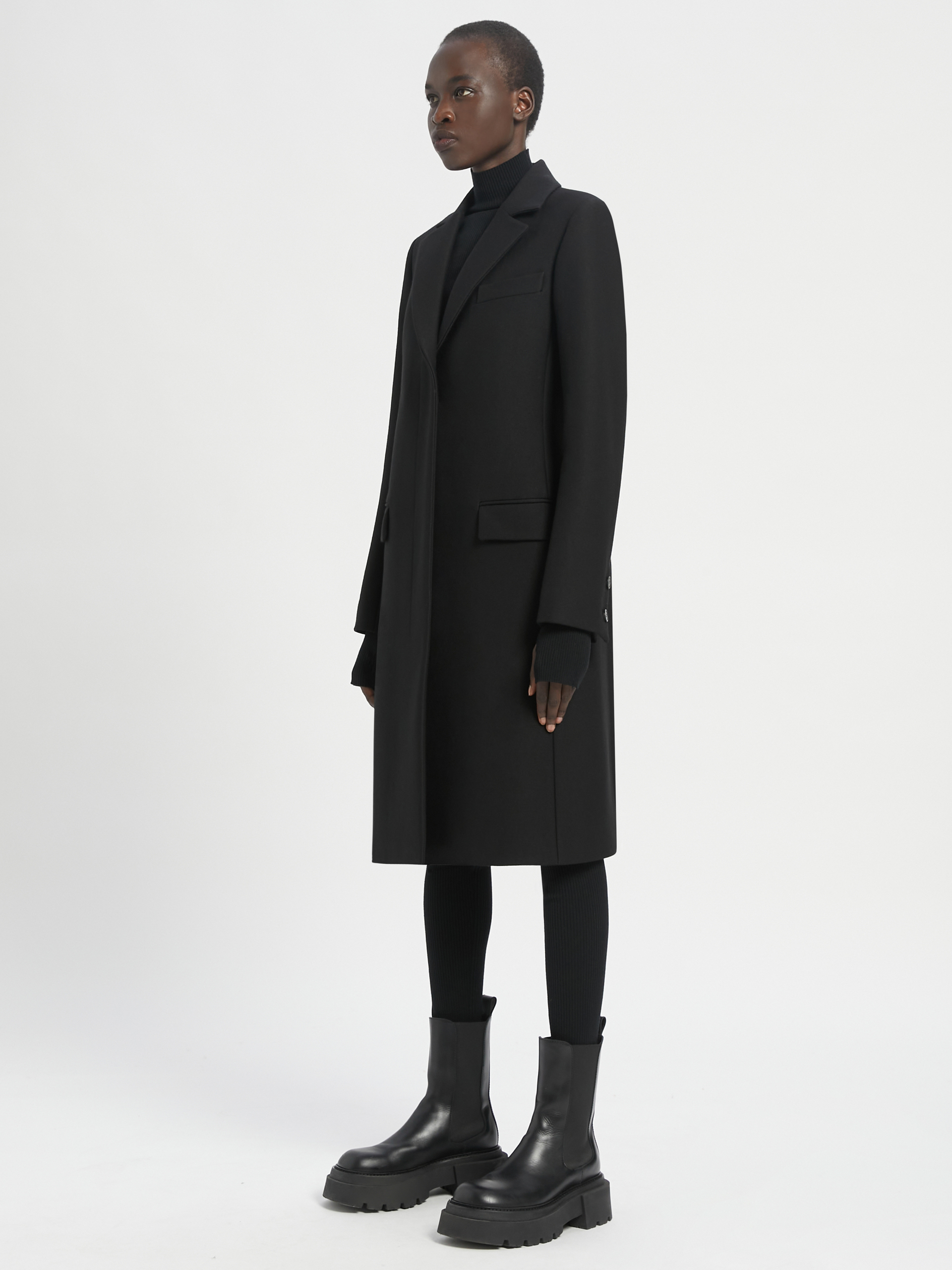 tailored coat black