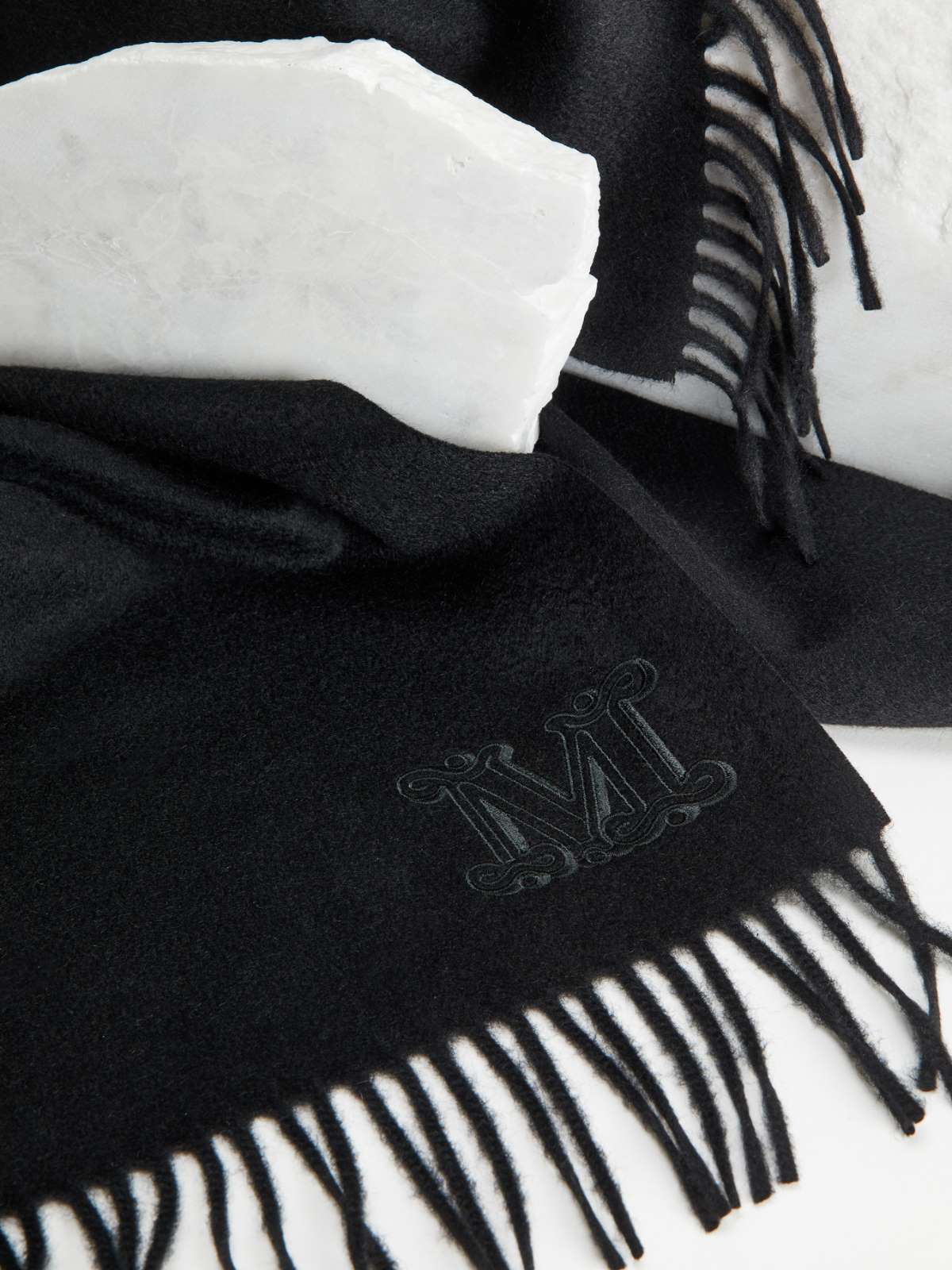 Cashmere scarf - BLACK - Max Mara - 3