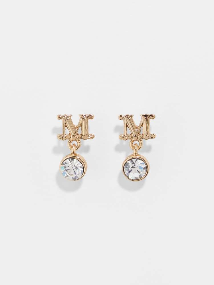 Earring with rhinestones - CRYSTAL WHITE - Max Mara
