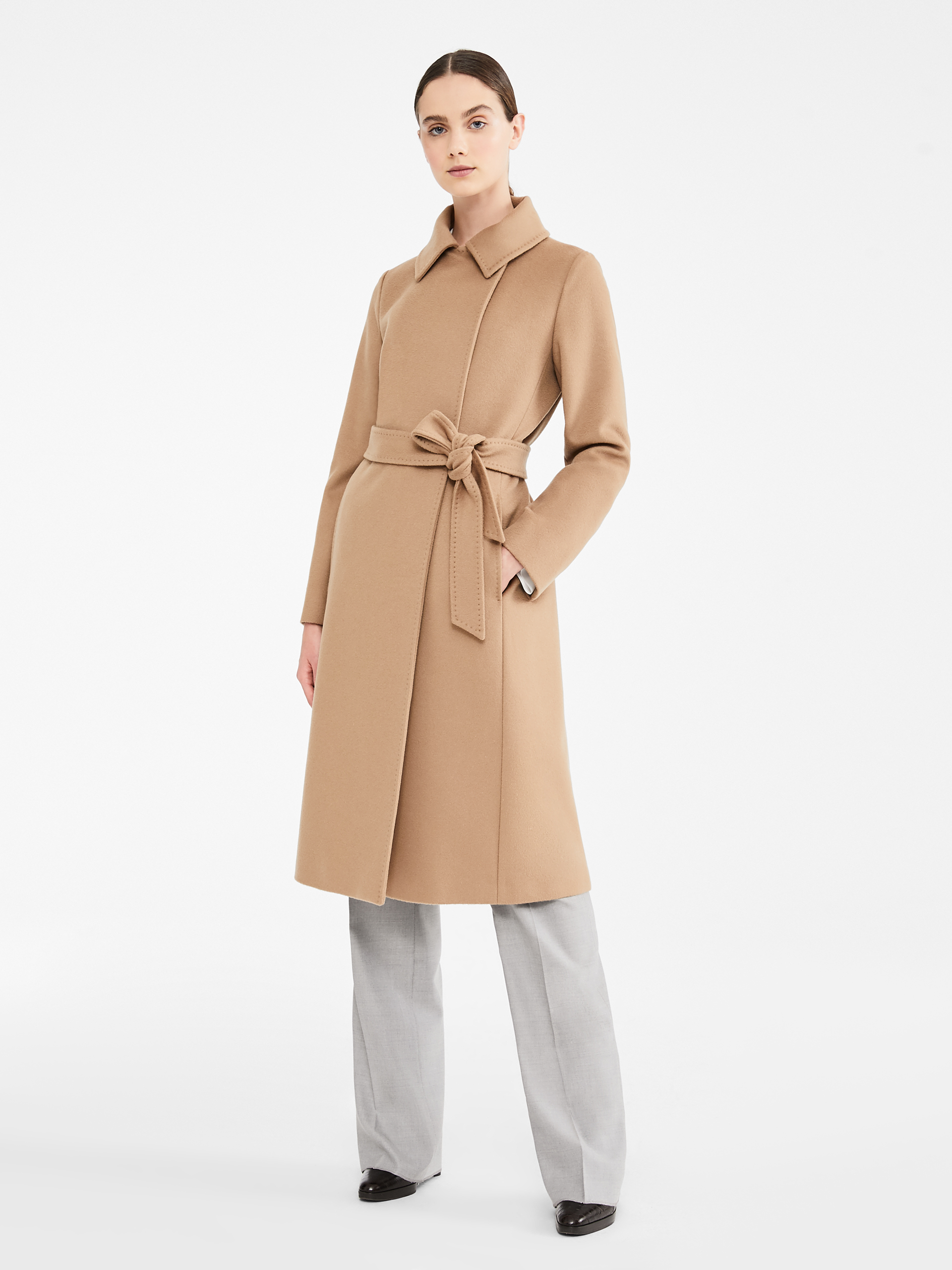 保障できる 白タグ Maxmara キャメルウールコート Pelago ロングコート