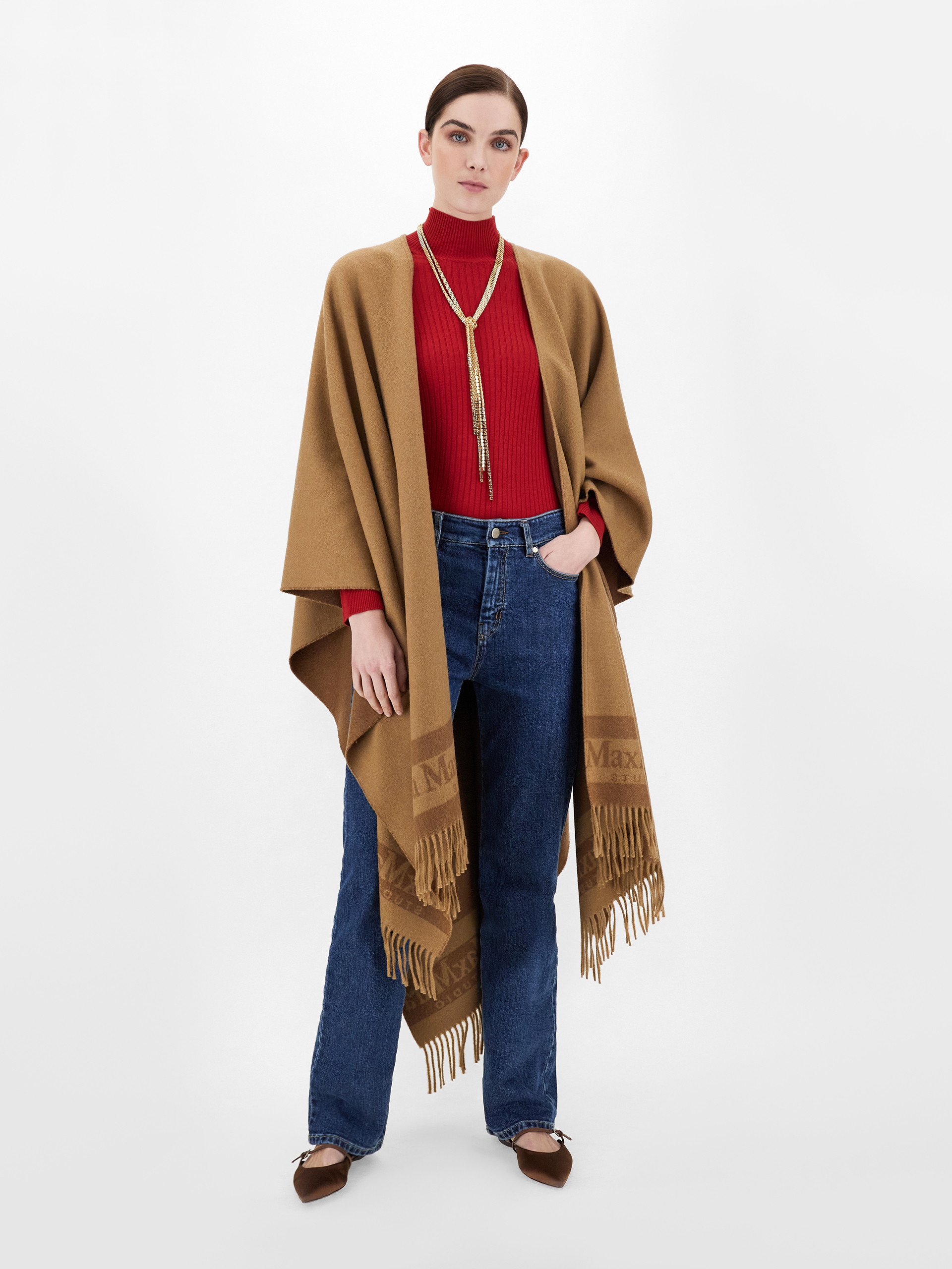 camel wool cape