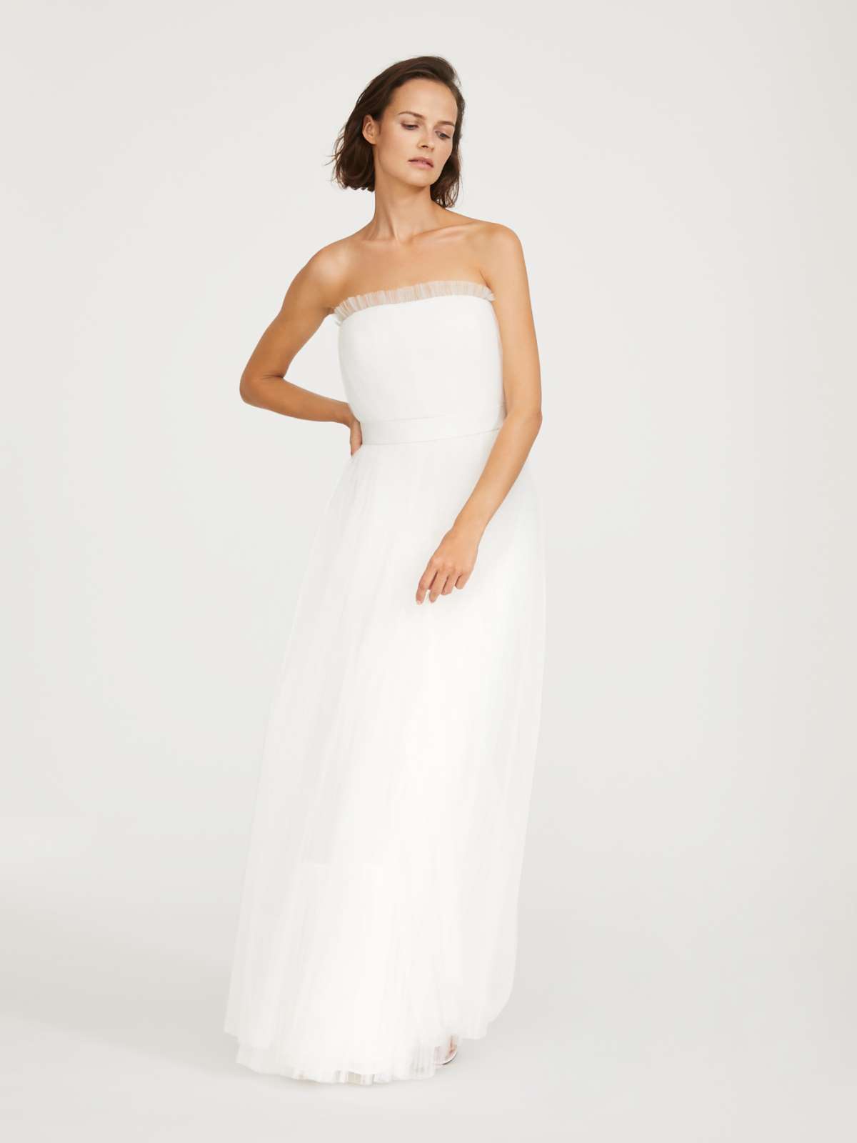 Pleated tulle dress - WHITE - Max Mara - 2