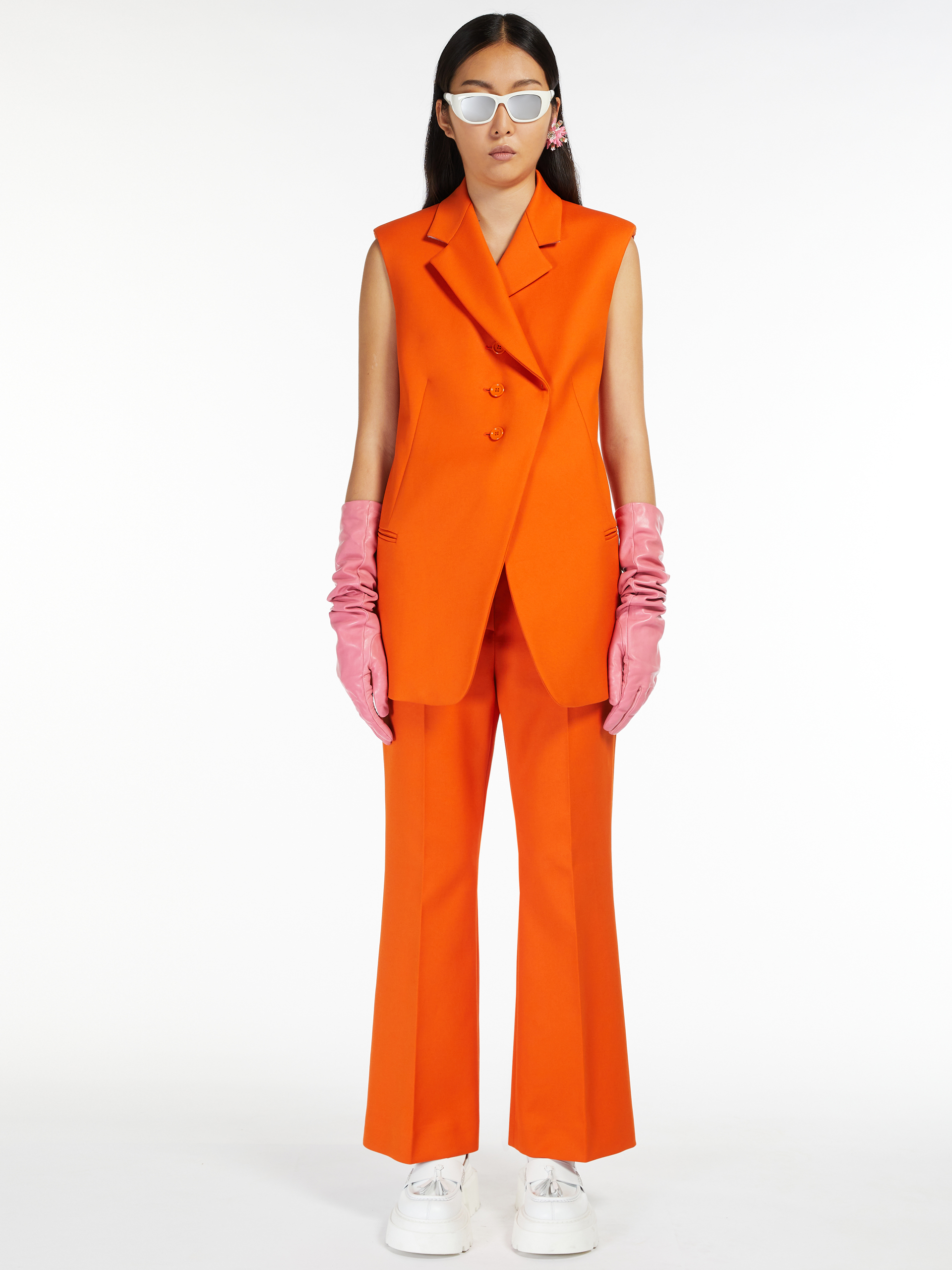 Blazer smanicato , arancio - \
