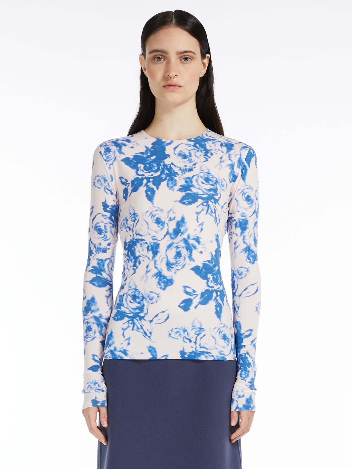Printed jersey T-shirt - PINK - Max Mara - 2