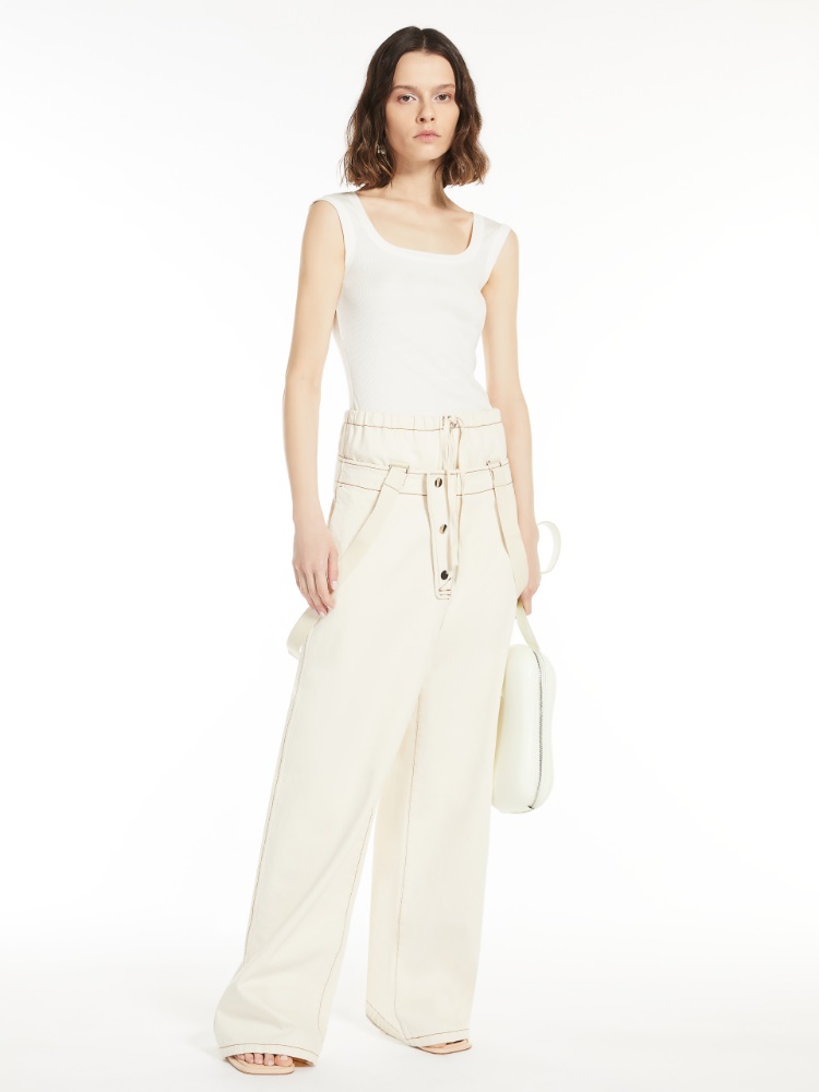 silk tank top, white - \