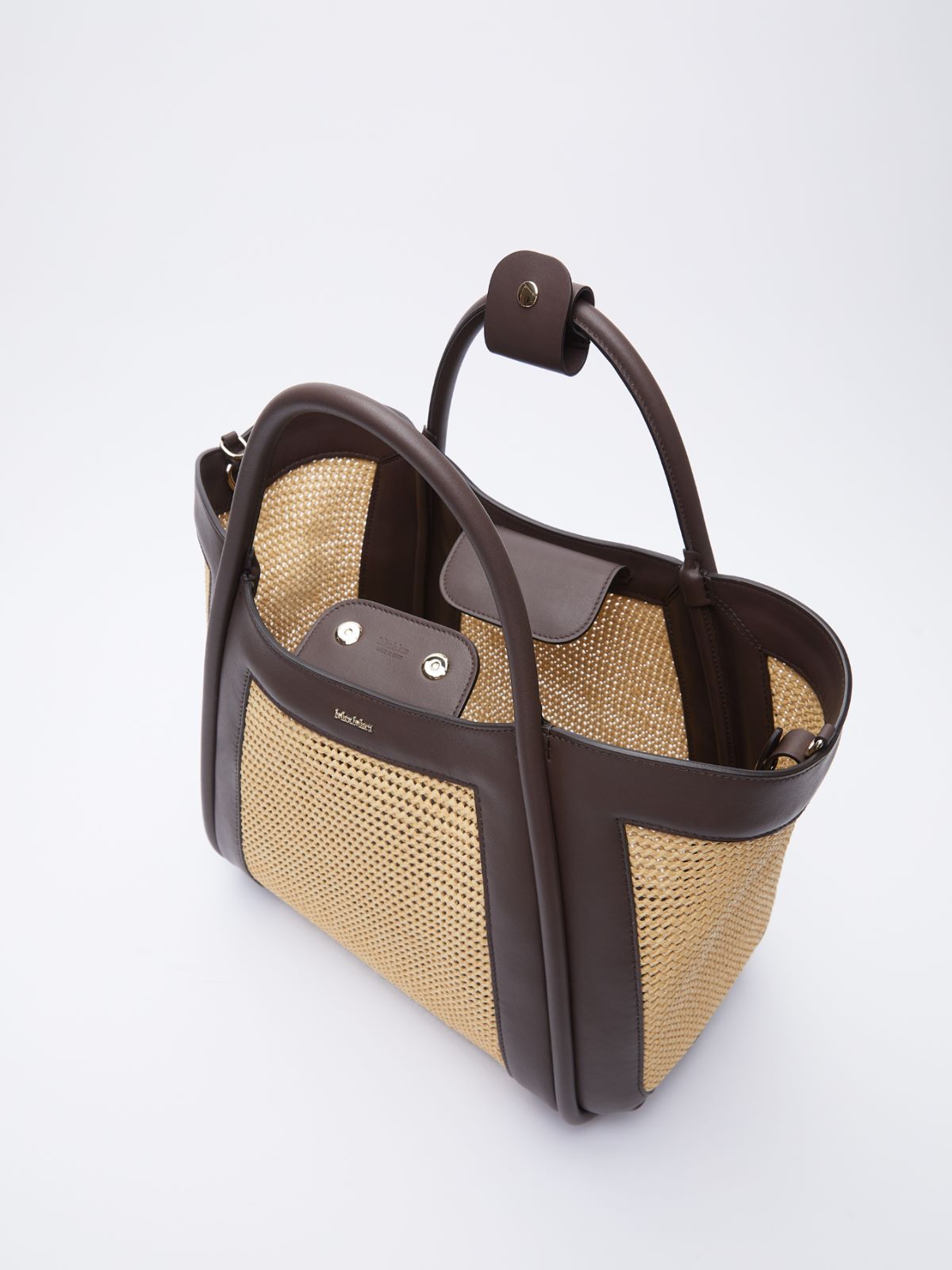 Raffia tote bag - LIGHT YELLOW - Max Mara - 4