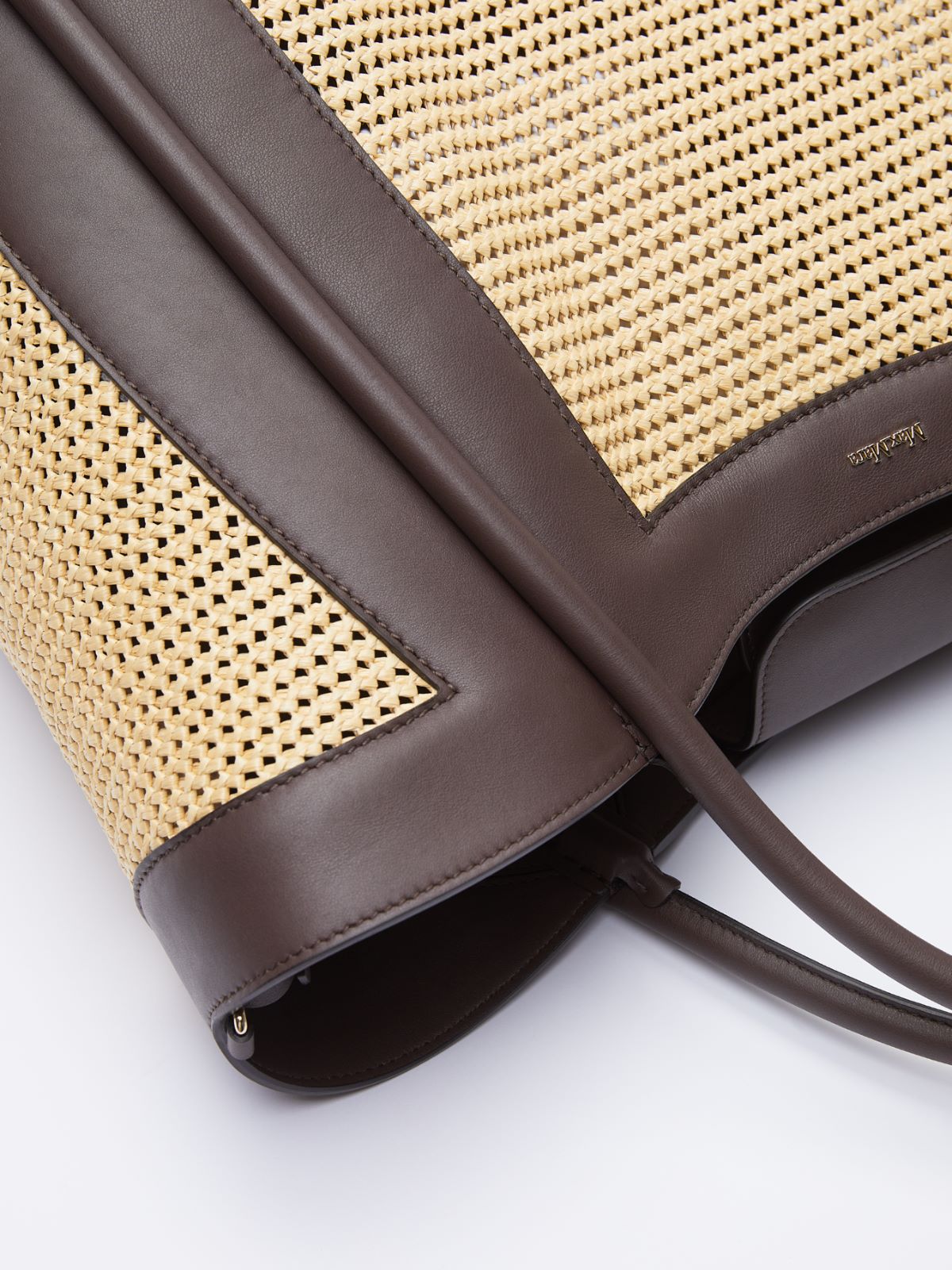 Raffia tote bag - LIGHT YELLOW - Max Mara - 5