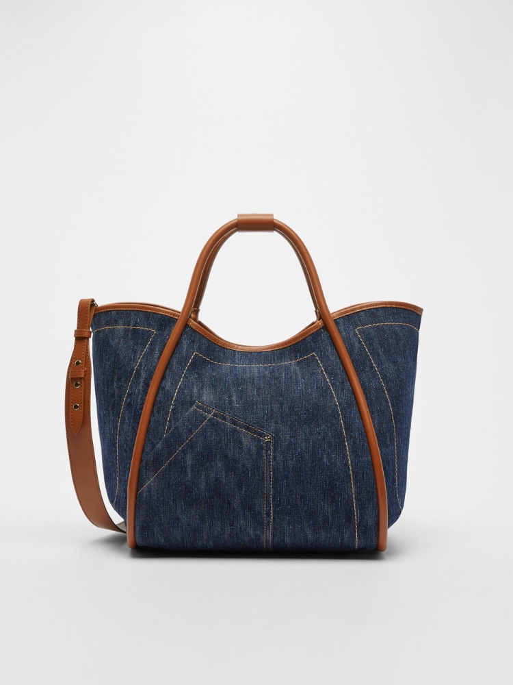 Denim tote bag, blue jeans - \