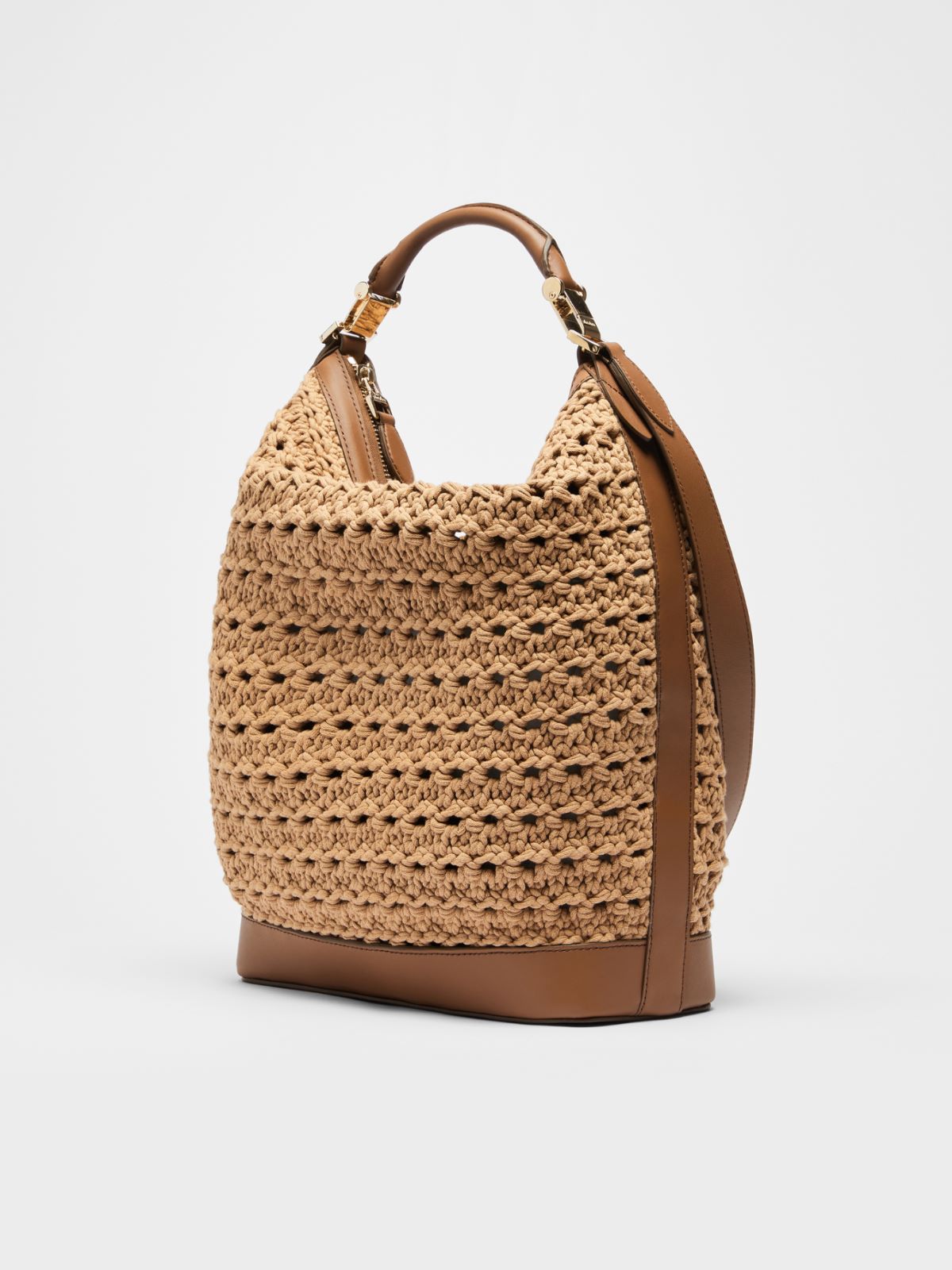 Crocheted hobo bag - BROWN - Max Mara - 2