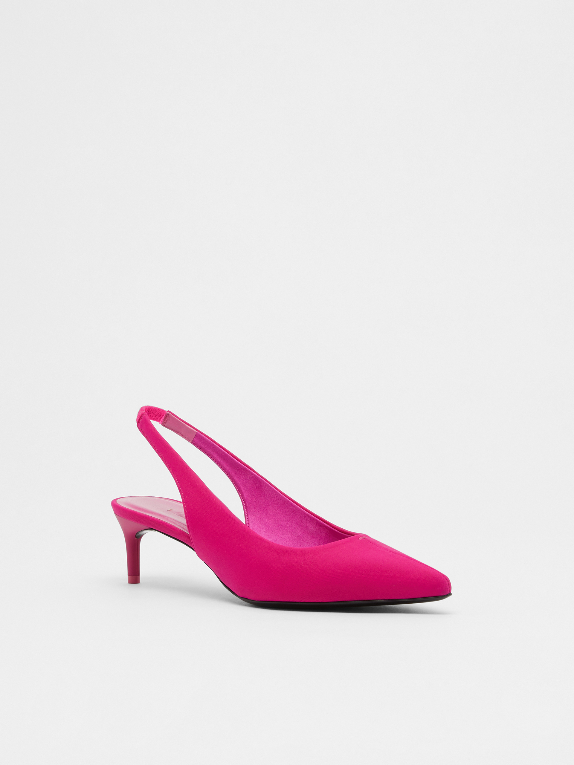 Nylon slingbacks, fuchsia - \