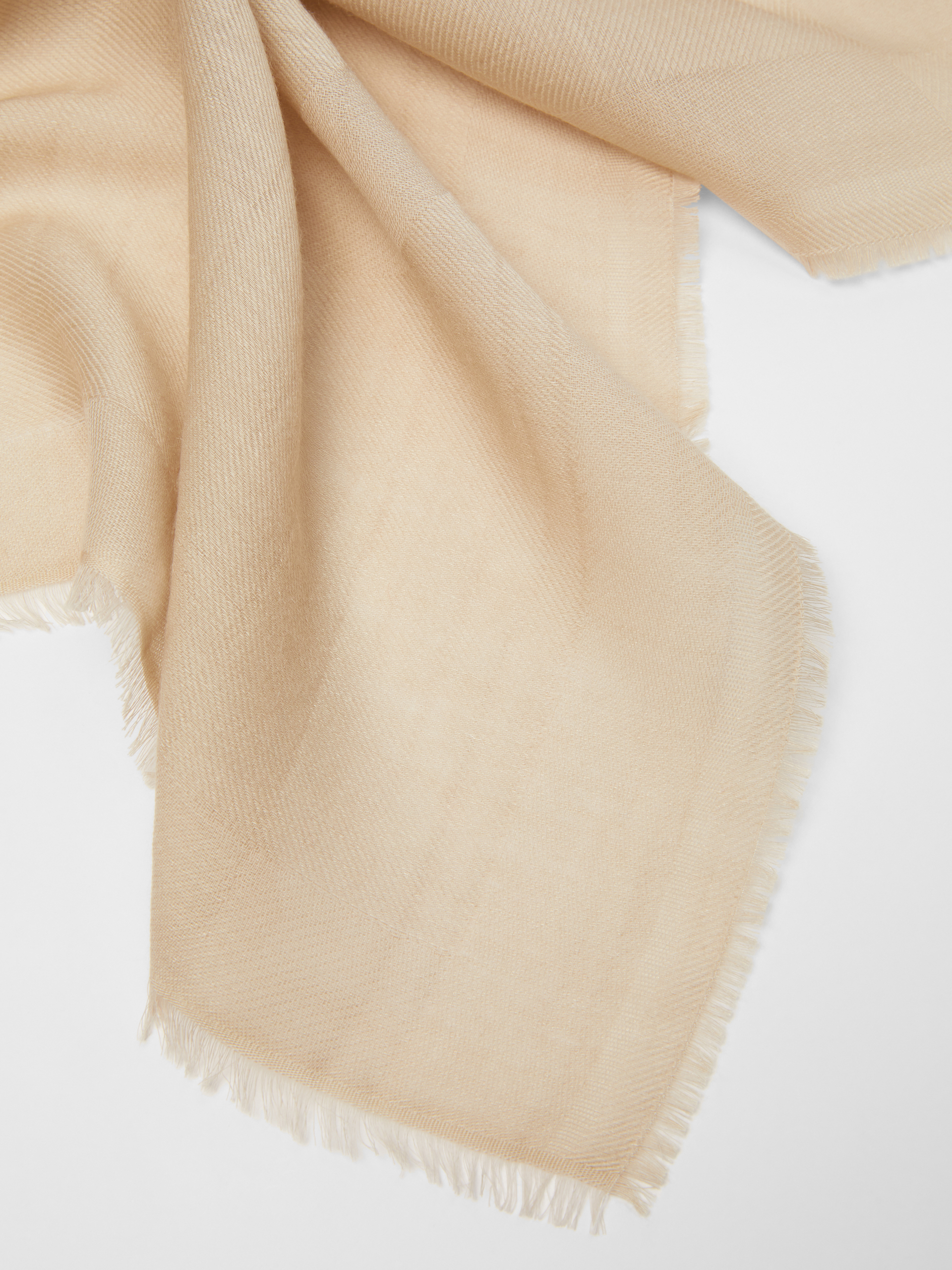 Wool and silk shawl, sand - \
