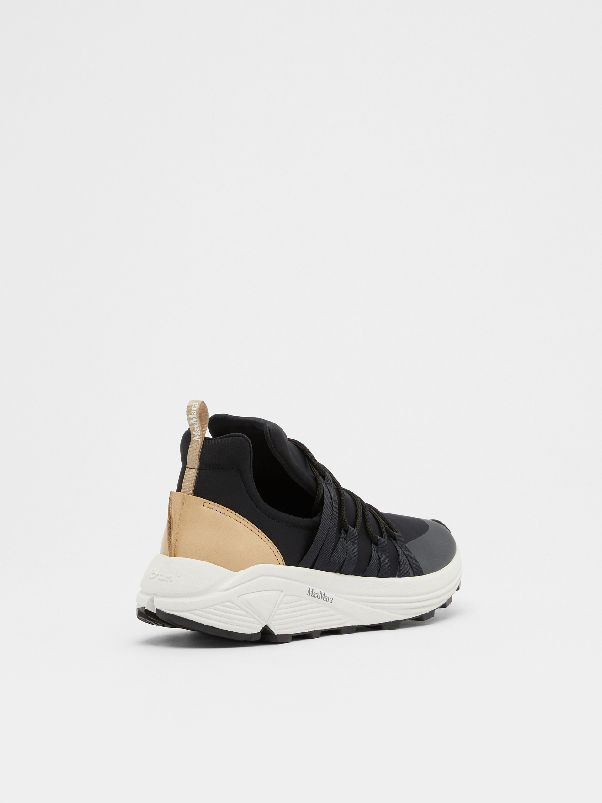 Sneaker in tessuto scuba, nero - \