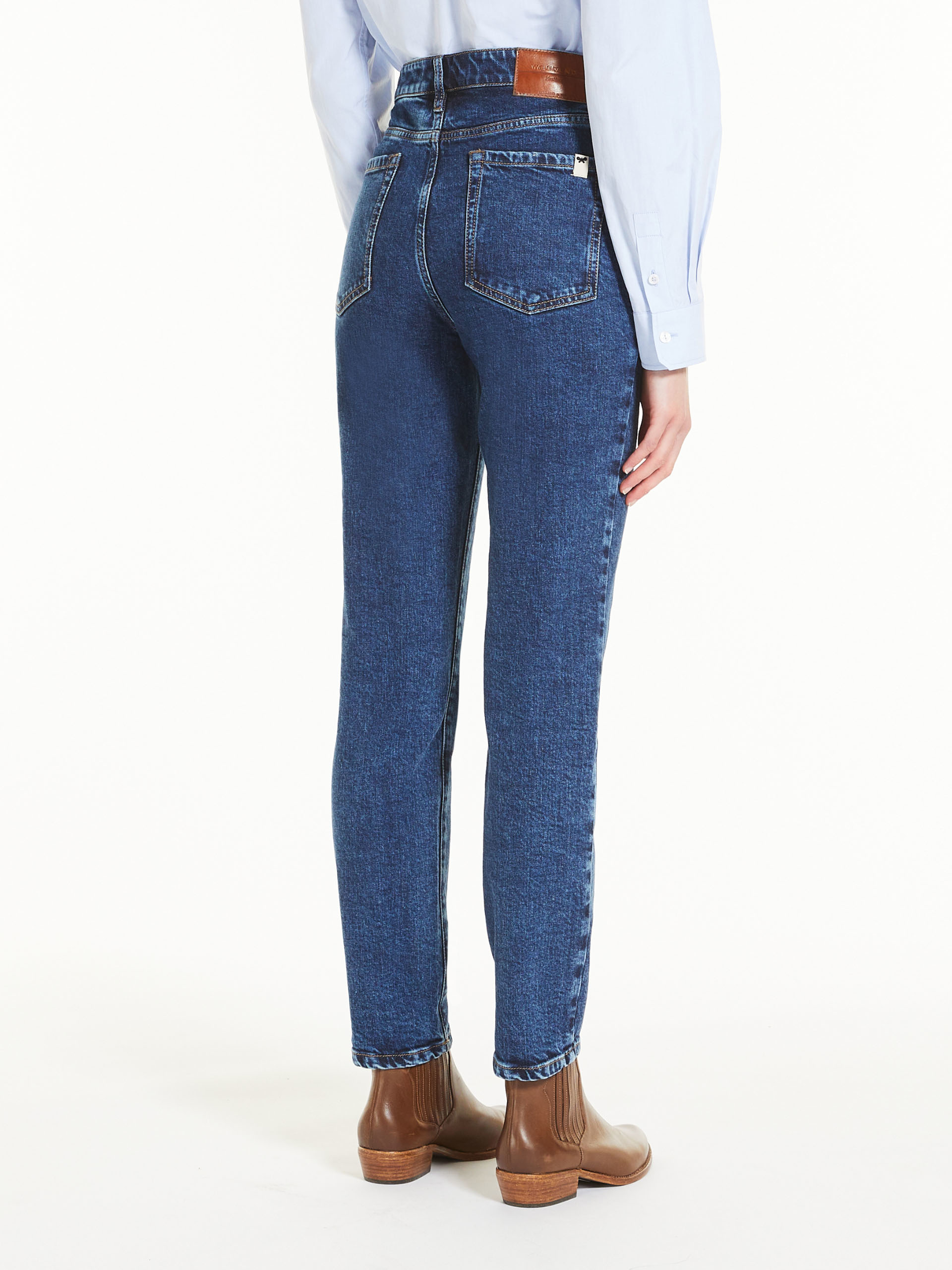Slim-fit denim jeans, navy - \