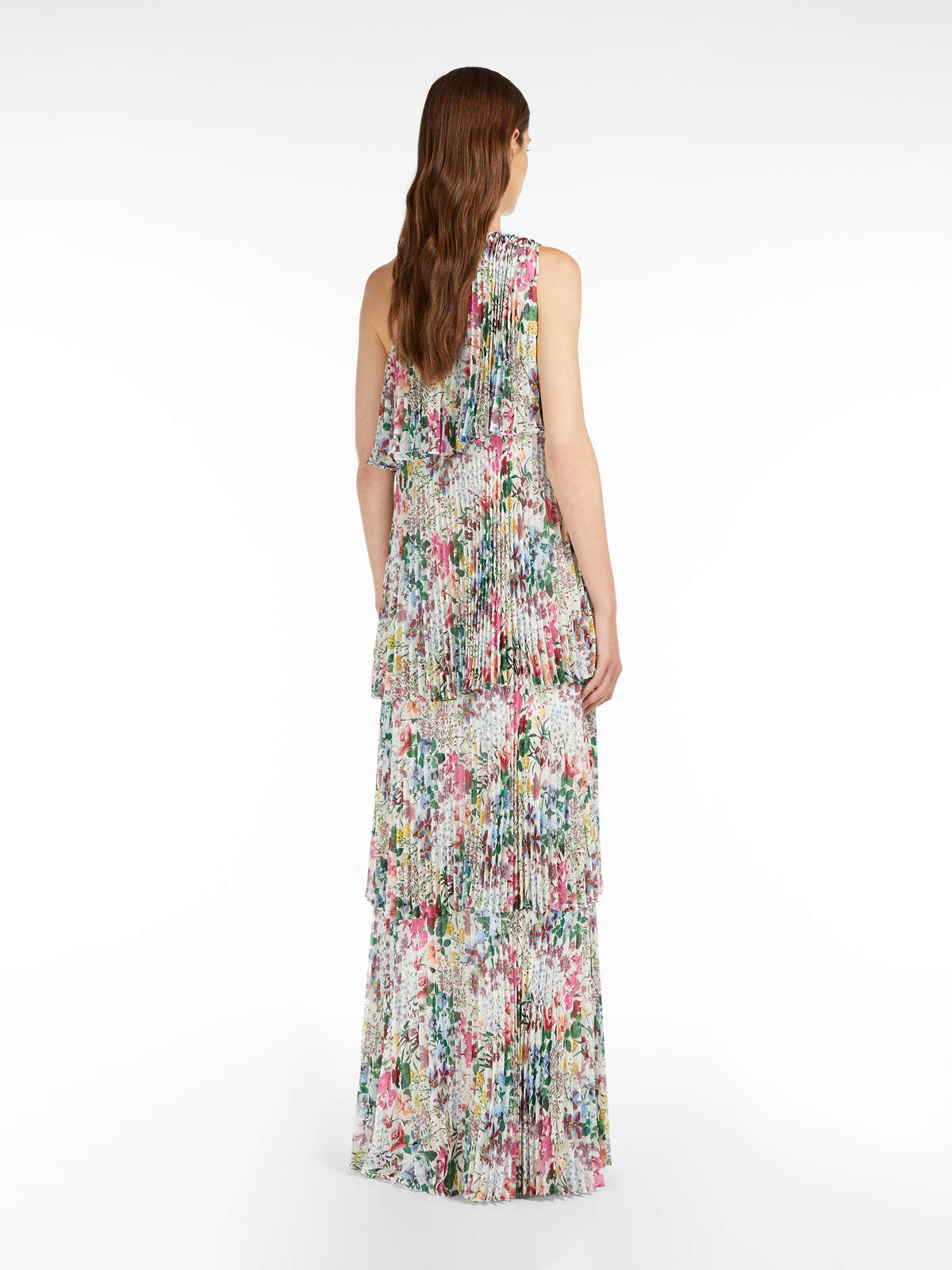 Long georgette dress - WHITE - Max Mara - 3
