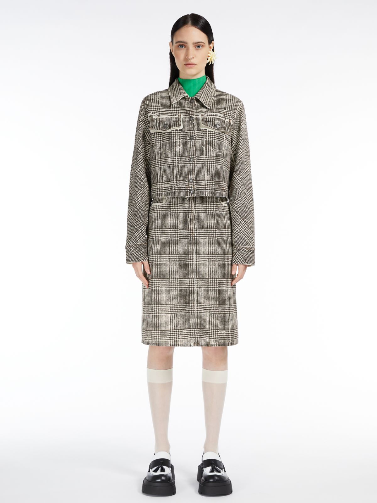 Stretch gabardine jacket - ECRU - Max Mara