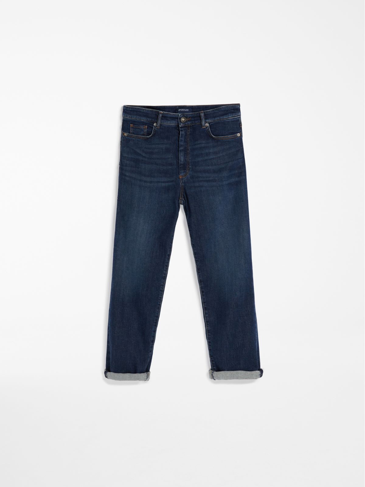 Max Mara Pure Blue Cotton Straight-Leg Jeans main image 0
