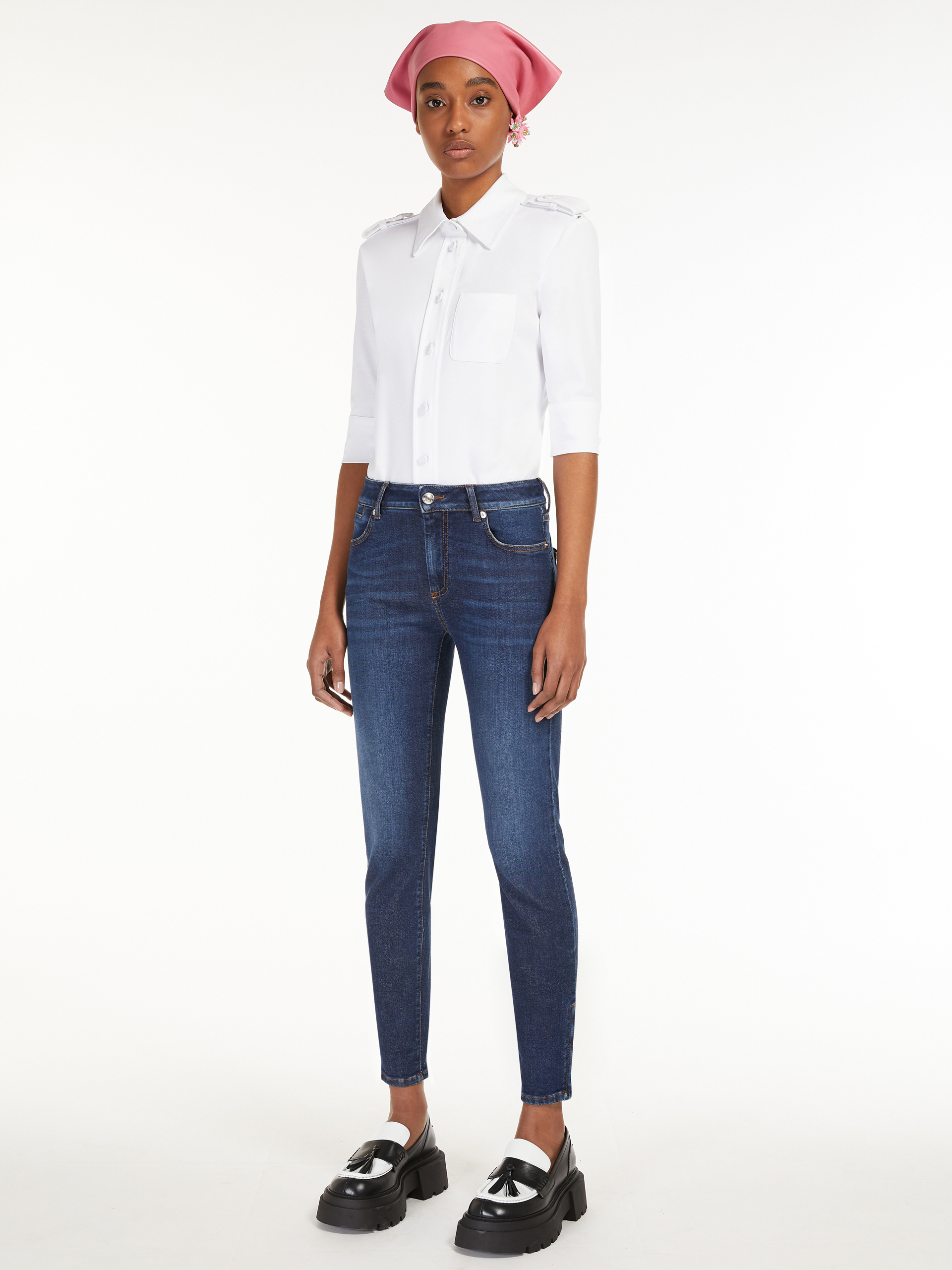 Denim trousers, midnightblue - \