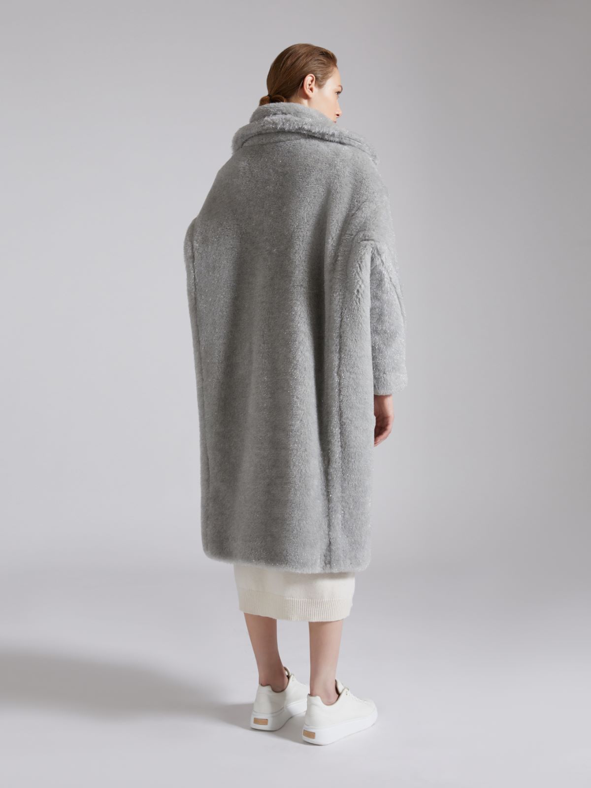 Teddy Bear Icon Coat - LIGHT GREY - Max Mara - 3