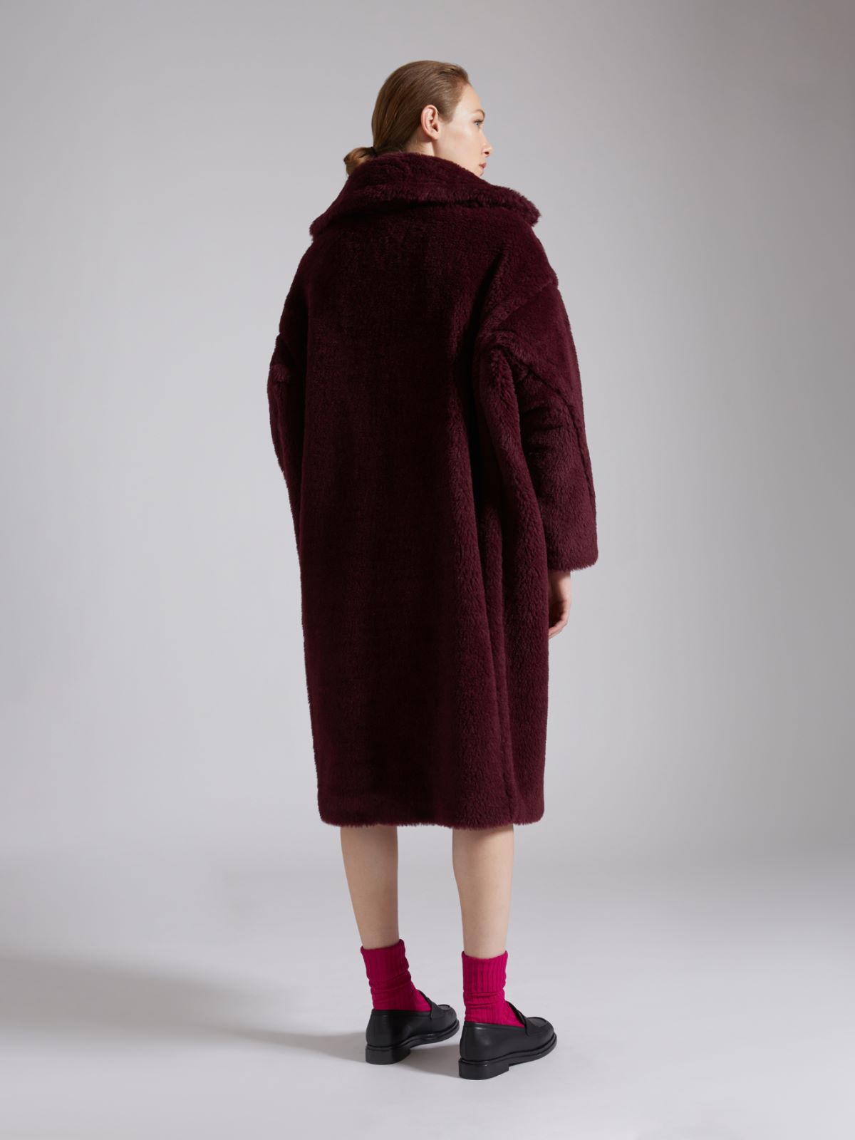 Teddy Bear Icon Coat - BORDEAUX - Max Mara - 3