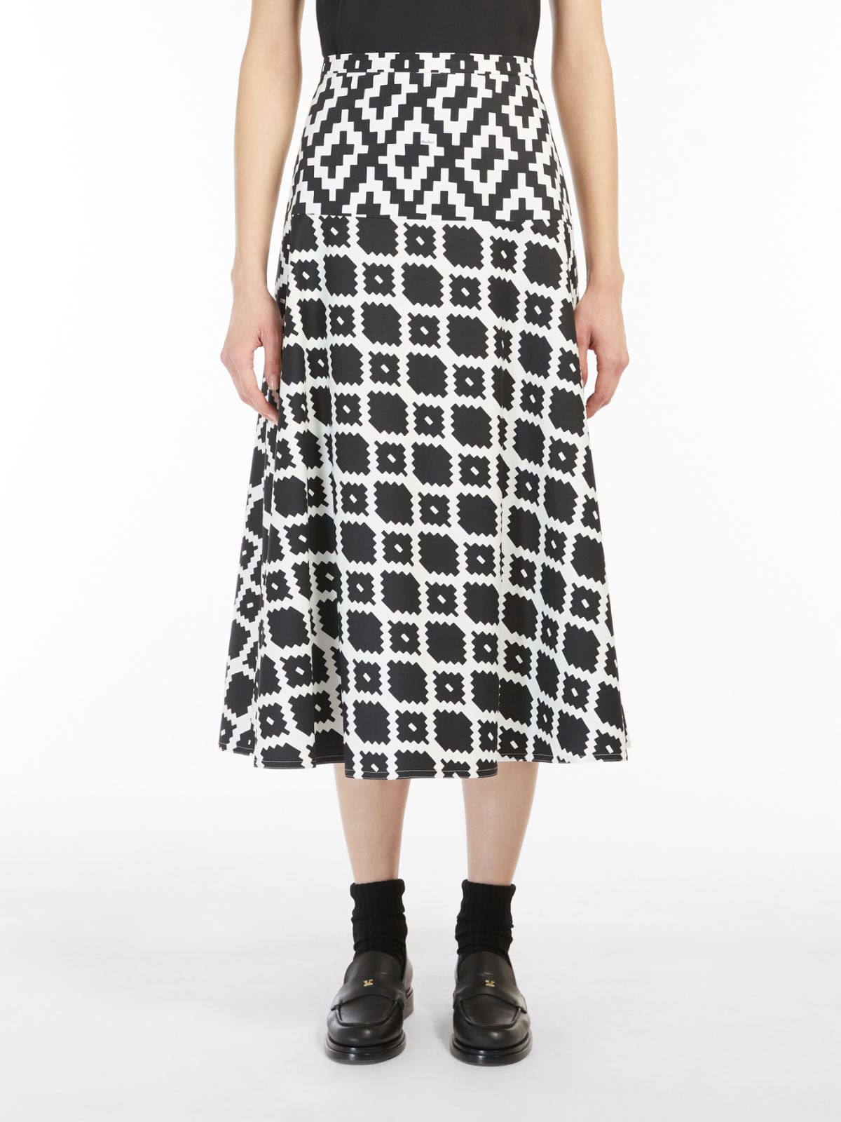 Cotton twill skirt - WHITE - Max Mara - 2