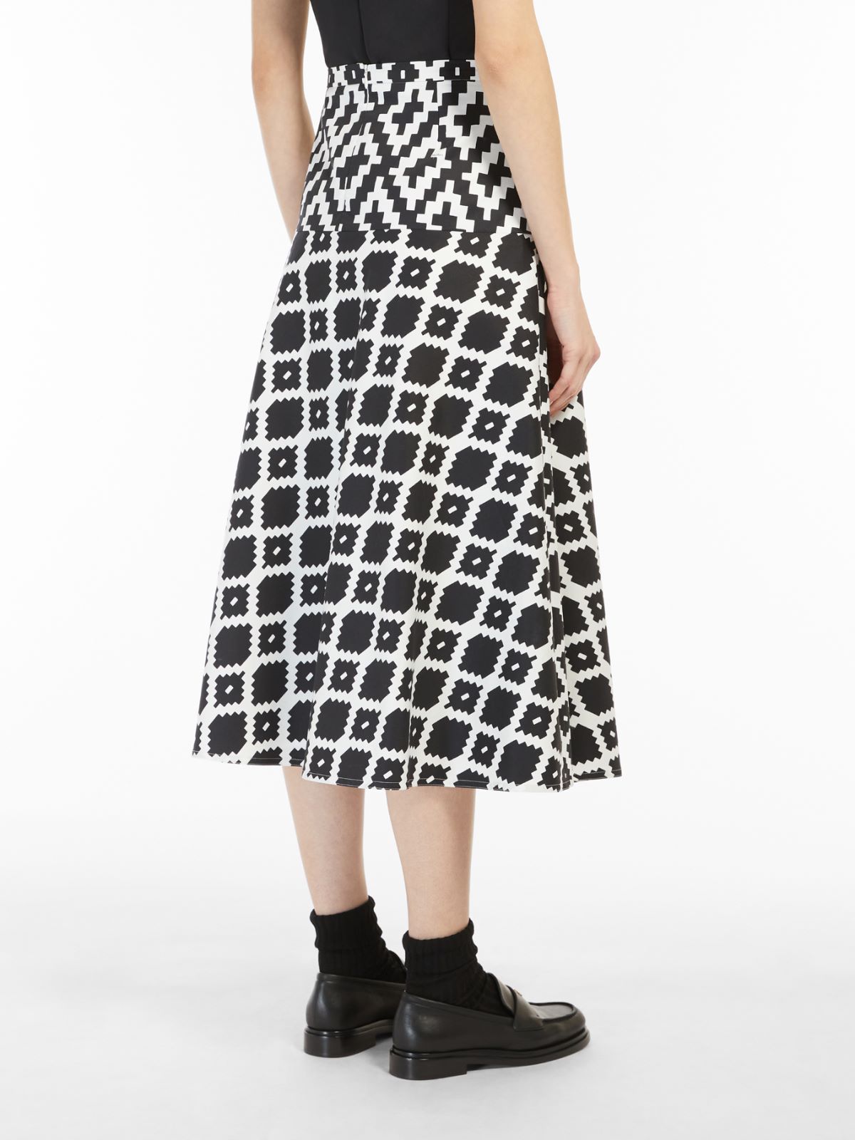 Cotton twill skirt - WHITE - Max Mara - 3
