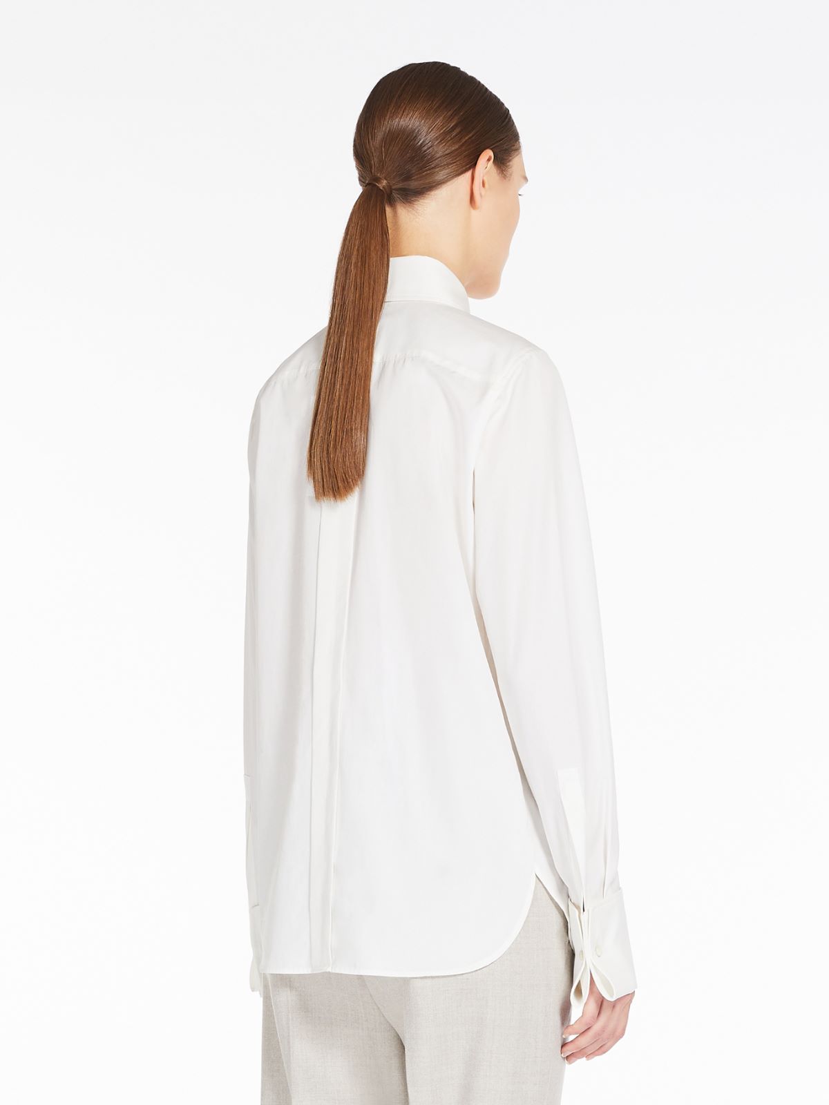 Cotton Oxford shirt - OPTICAL WHITE - Max Mara - 3