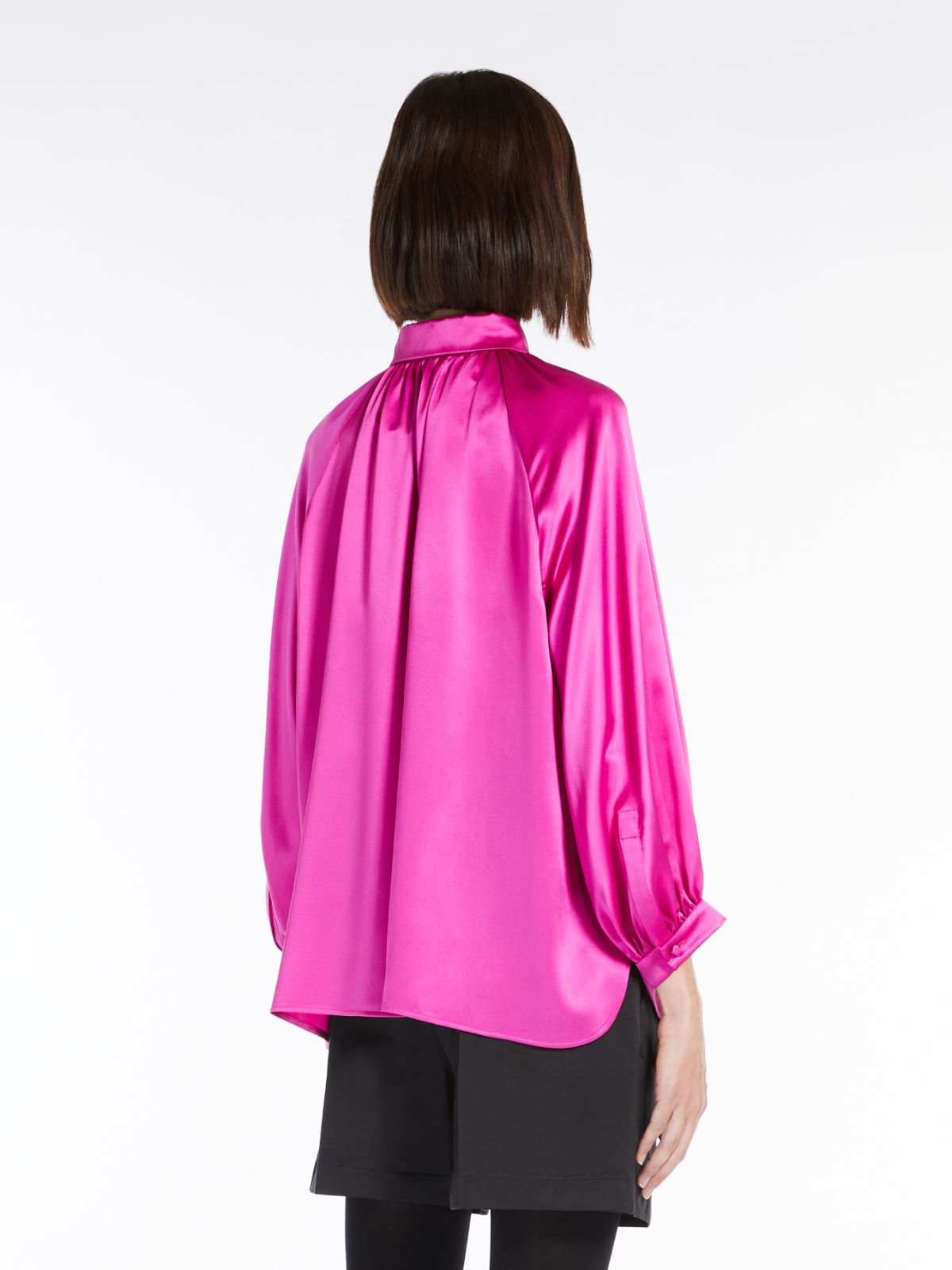 Bluse aus Seidensatin - FUCHSIE - Max Mara - 3