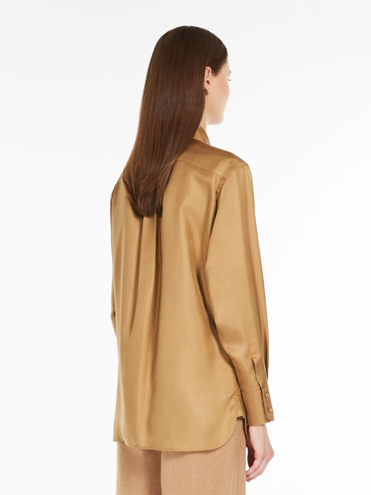 Silk twill shirt - CAMEL - Max Mara - 3