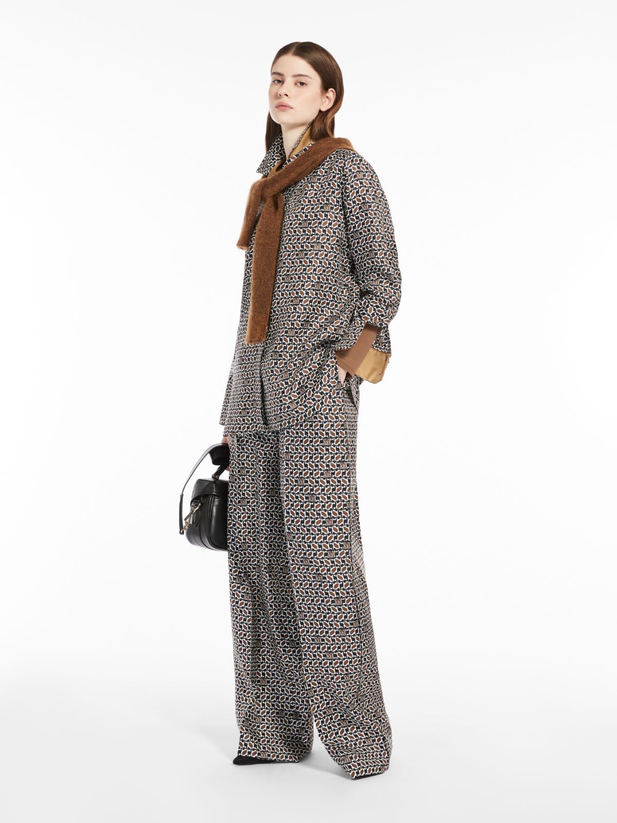 Printed silk shirt - TOBACCO - Max Mara