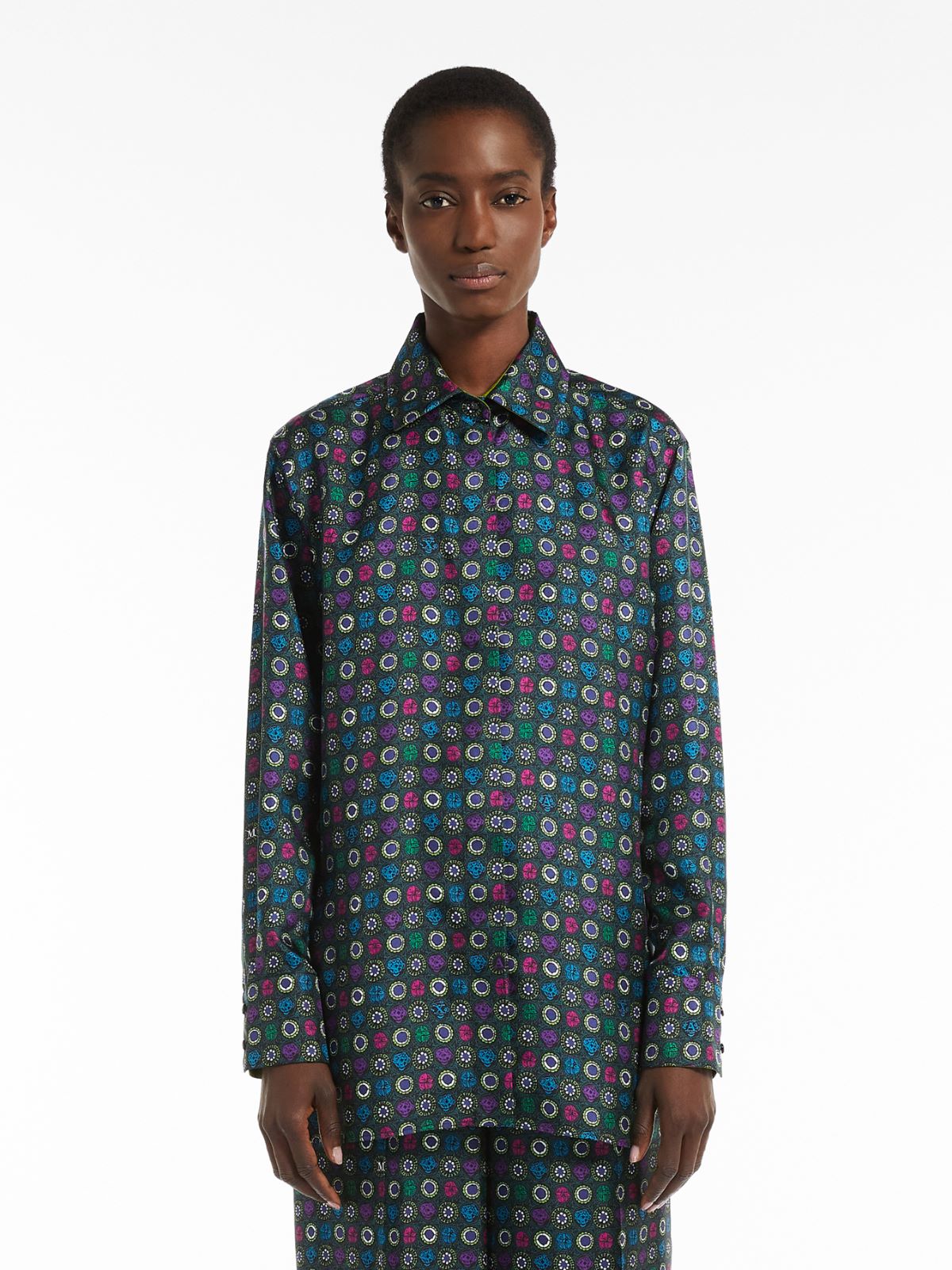 Printed silk shirt - TURQUOISE - Max Mara - 2