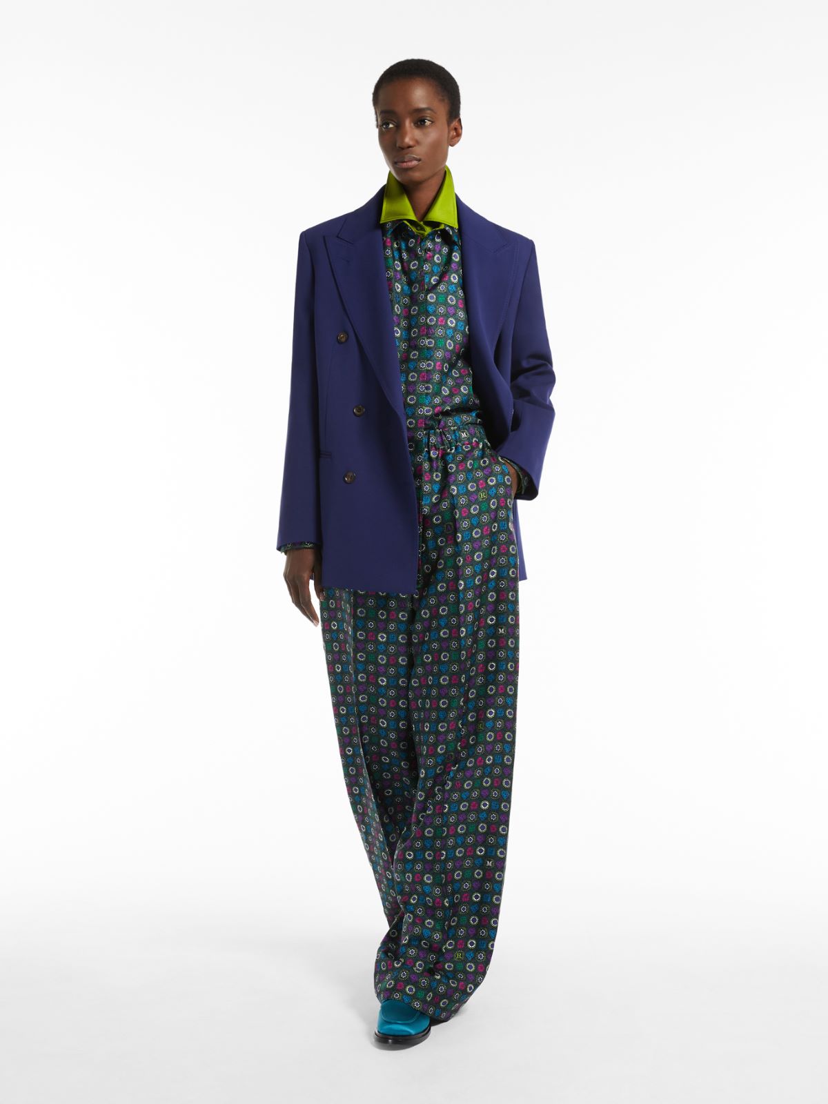 Printed silk shirt - TURQUOISE - Max Mara